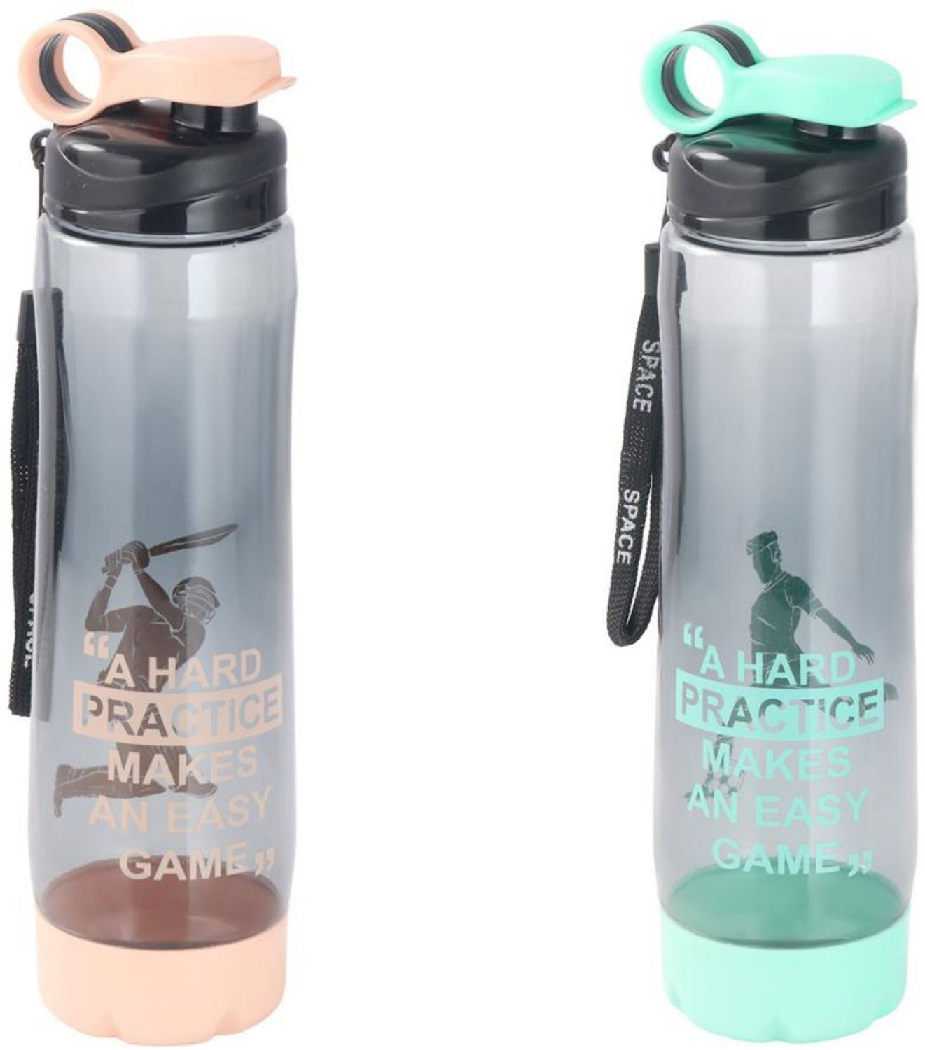 Image of Dhara Stainless Steel Single Wall Football 800 Leak Proof Airtight Flip Cap Water Bottle 800 ml Steel Bottle (Pack of 2, Green)