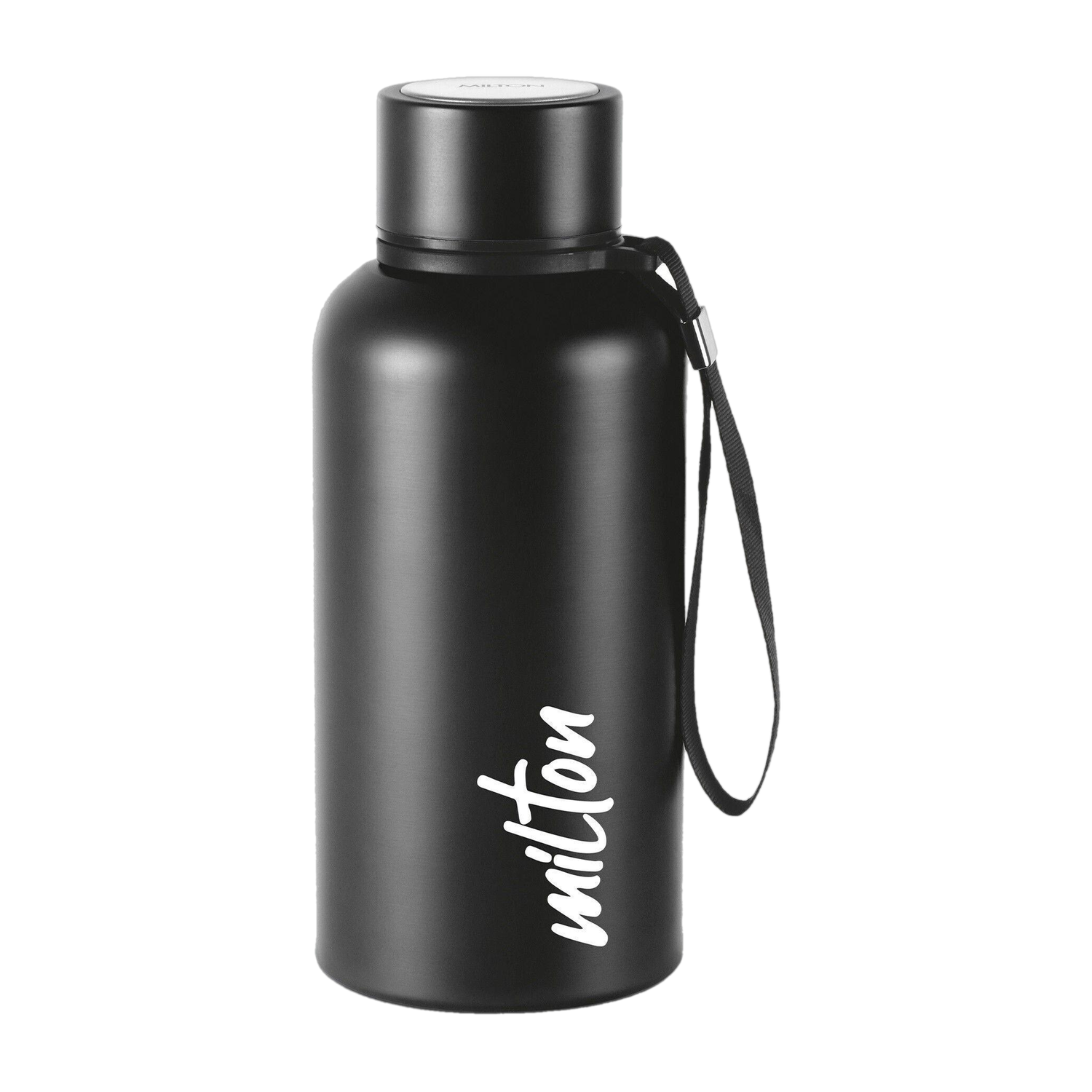 MILTON Aura 500 Thermosteel Bottle, 520 ml, Black | 24 Hours Hot and C