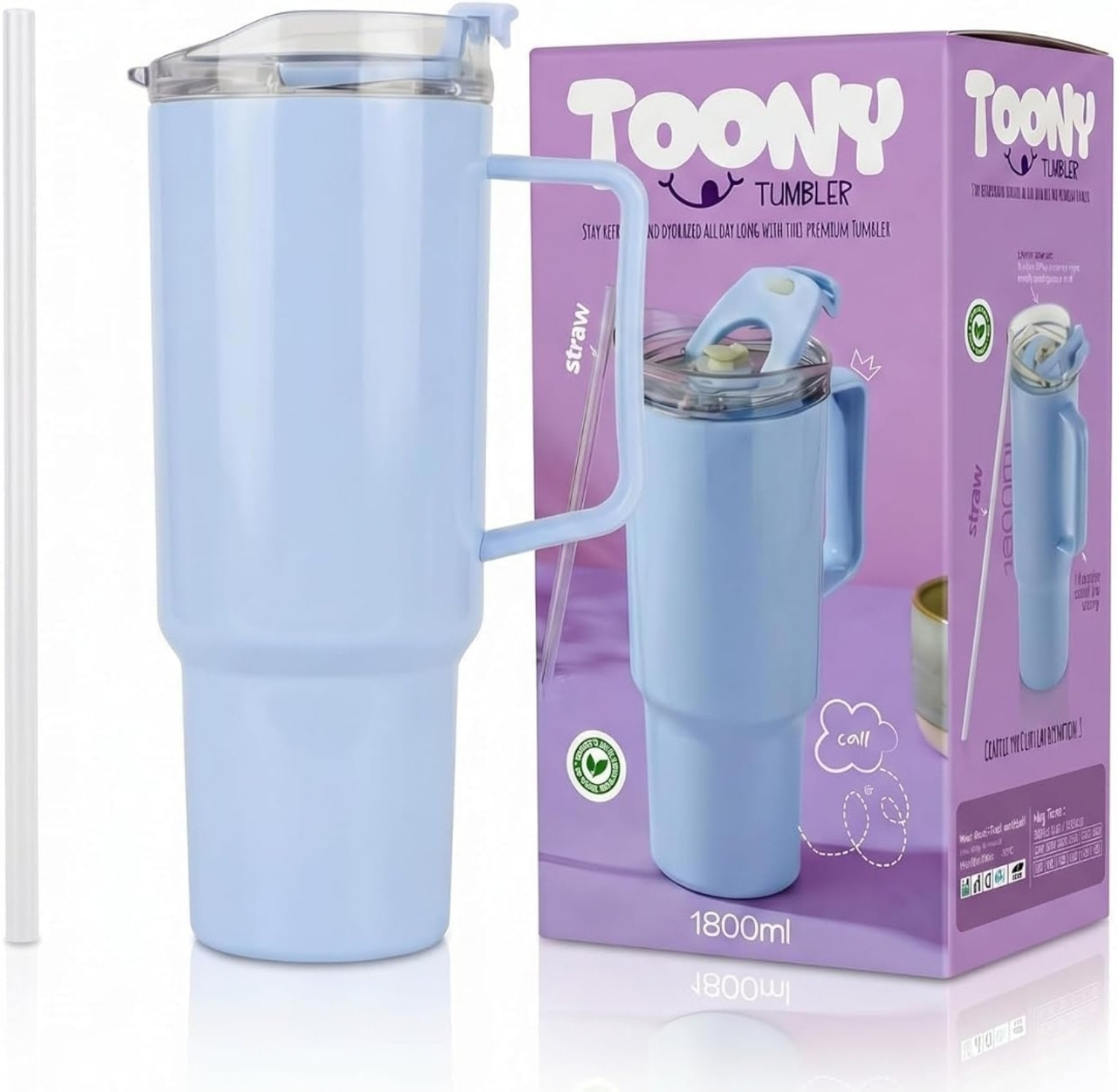 Image of MRkevadiya 1200 ML Plastic TUMBLER WITH STRAW (Multi Colour) 1000 ml Stainless Steel Sipper (Pack of 1, Multicolor)