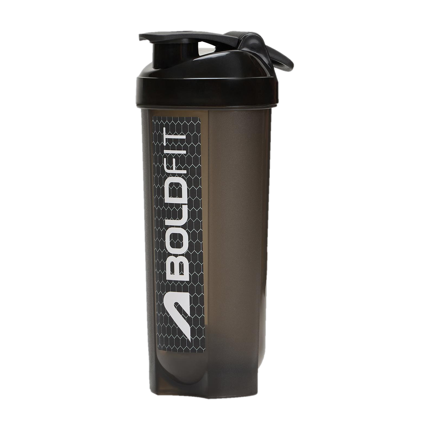 BOLDFIT Typhoon Gym Shaker Bottles 650 ml for Protein Shake 100% Leakproof Guarantee 650 ml Shaker  (Pack of 1, Black, Plastic)