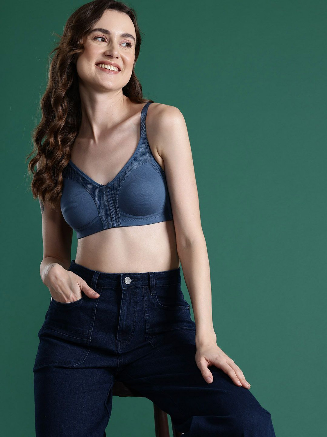 Image of Dressberry Women T-Shirt Lightly Padded Bra (Red)