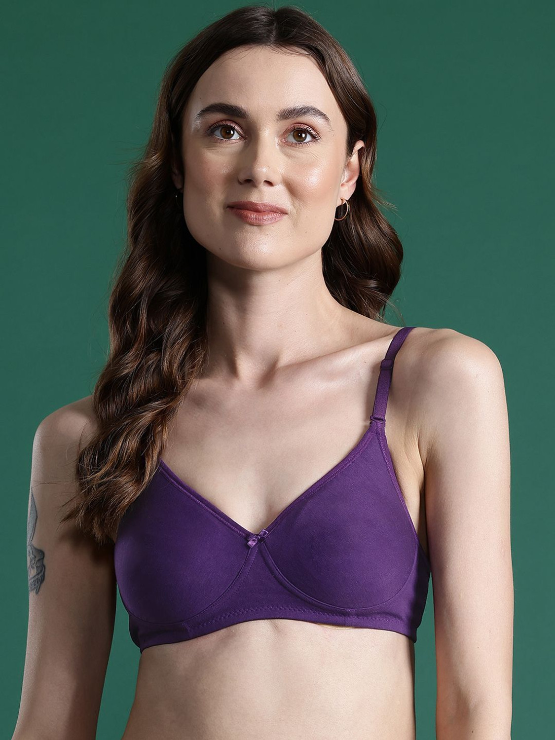 Image of Dressberry Women T-Shirt Lightly Padded Bra (Red)