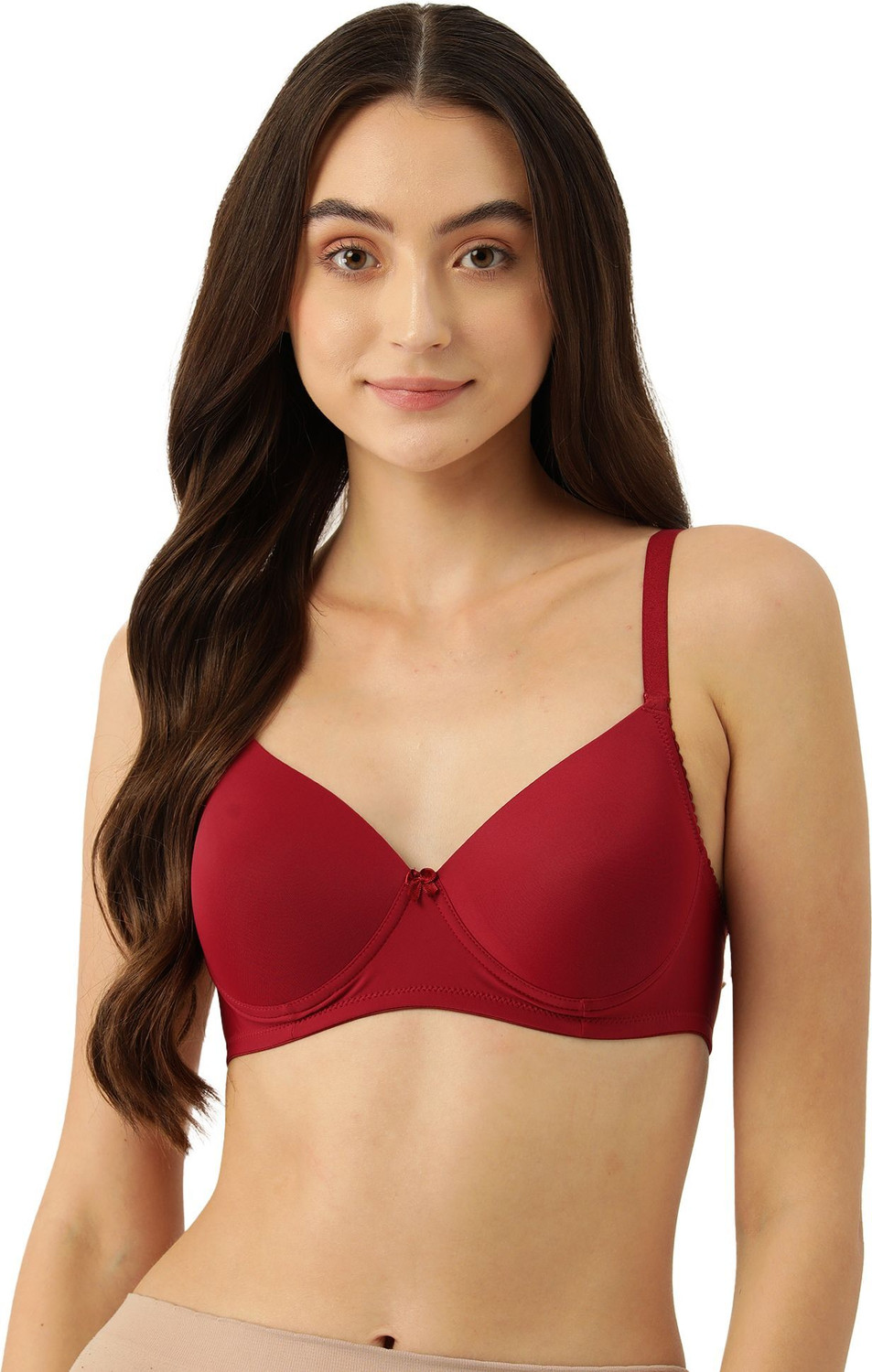 Image of Dressberry Women T-Shirt Lightly Padded Bra (Red)