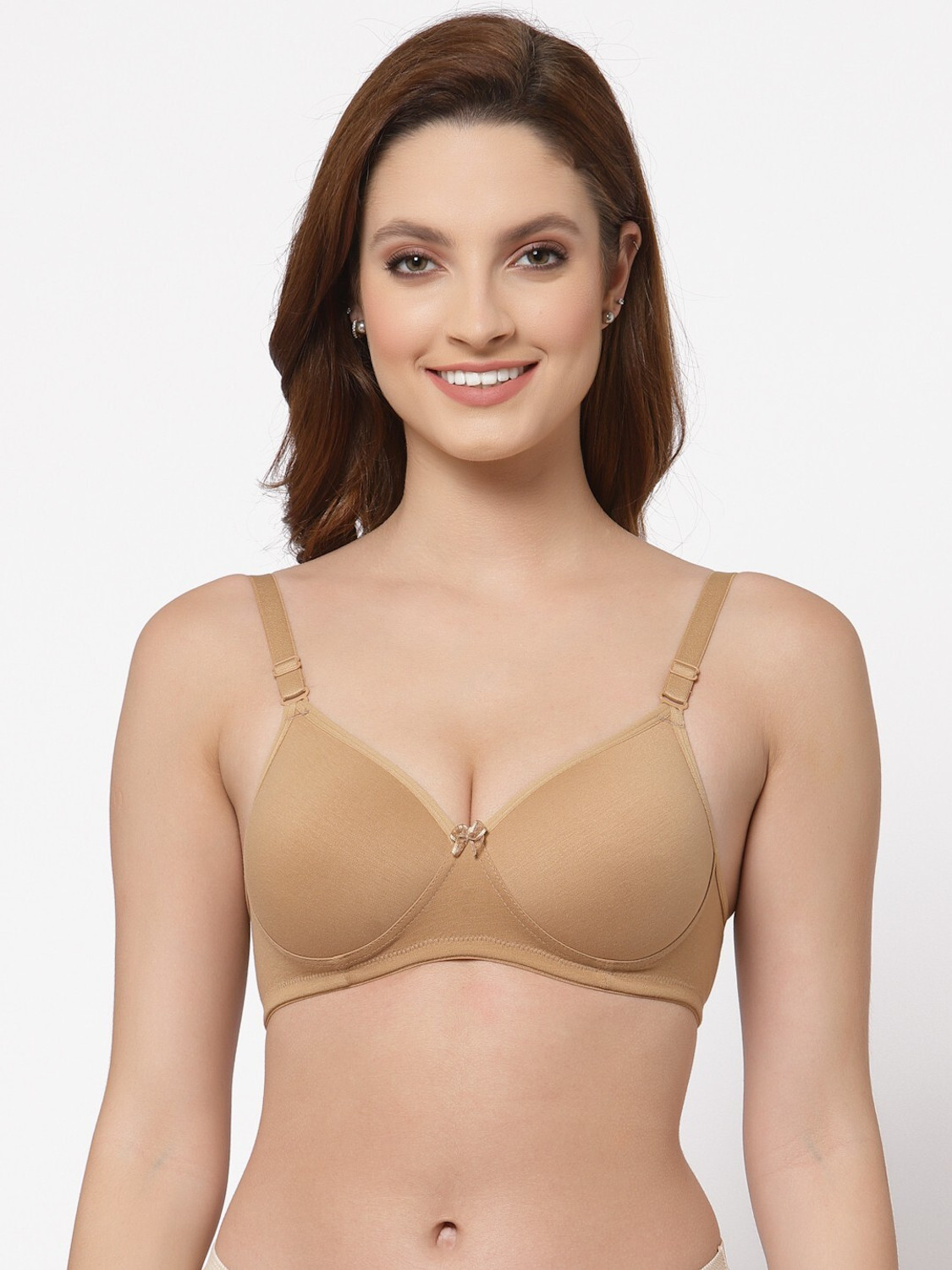 Image of Floret Women T-Shirt Non Padded Bra (Purple)