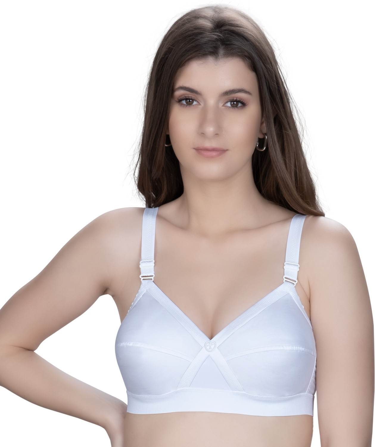 Image of Trylo Women Full Coverage Non Padded Bra (White)
