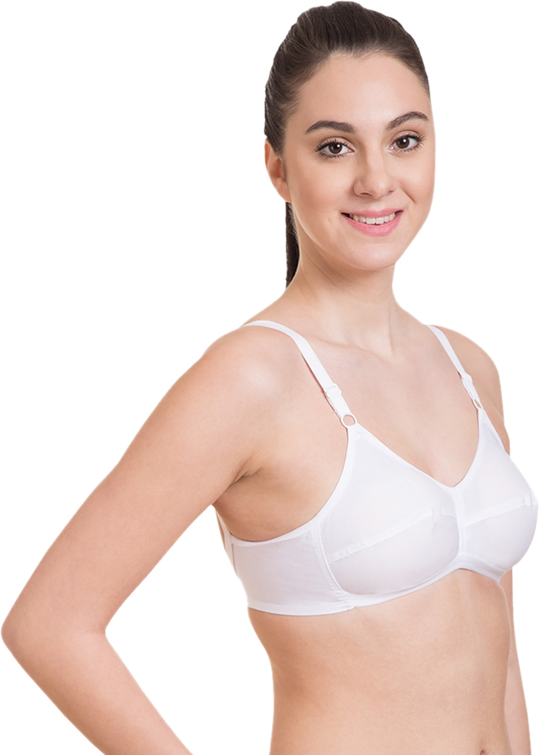 Image of Belle Non Slip Pack of 3 Women Full Coverage Non Padded Bra (Multicolor)