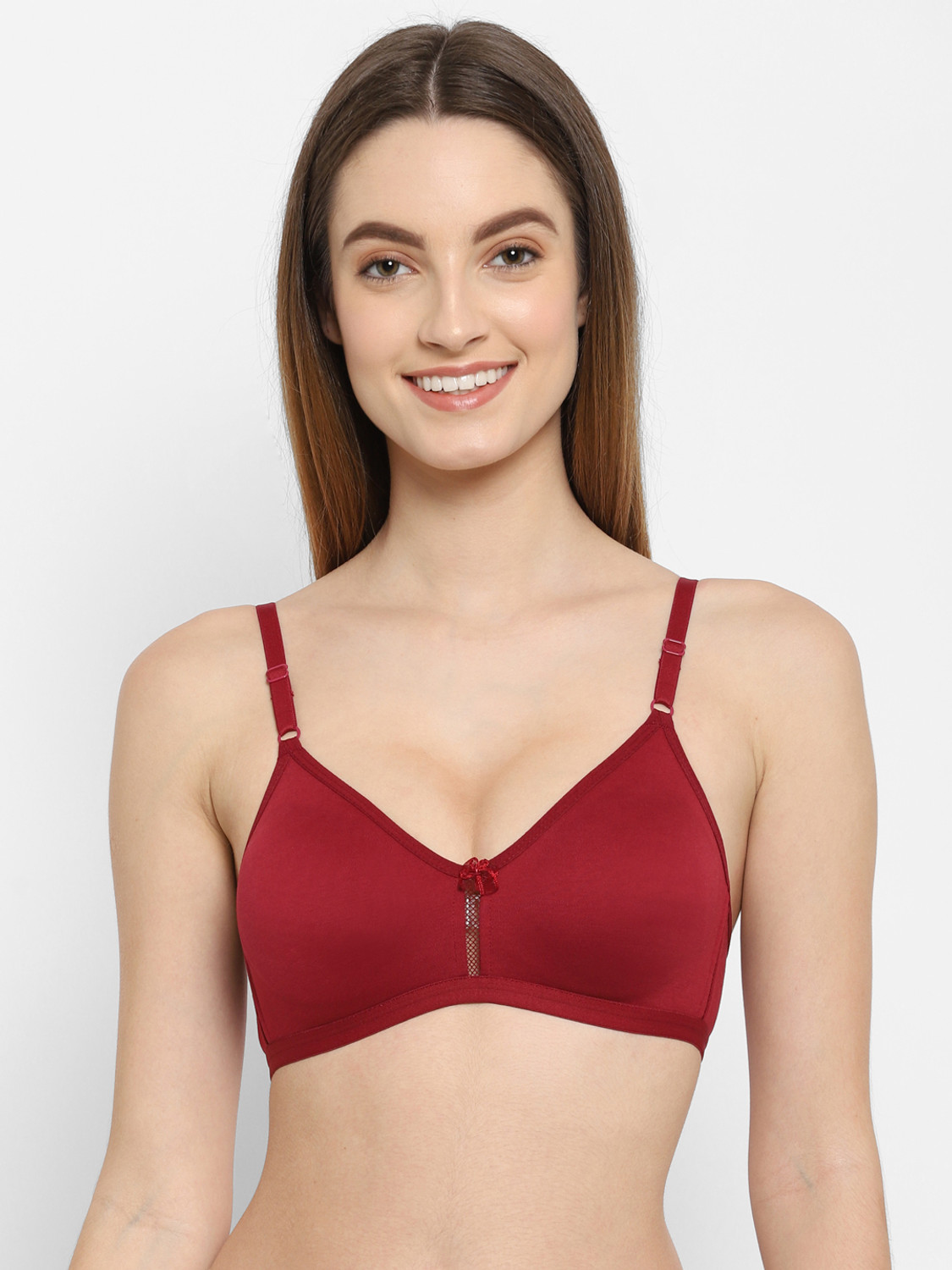 Image of Floret Women T-Shirt Non Padded Bra (Purple)