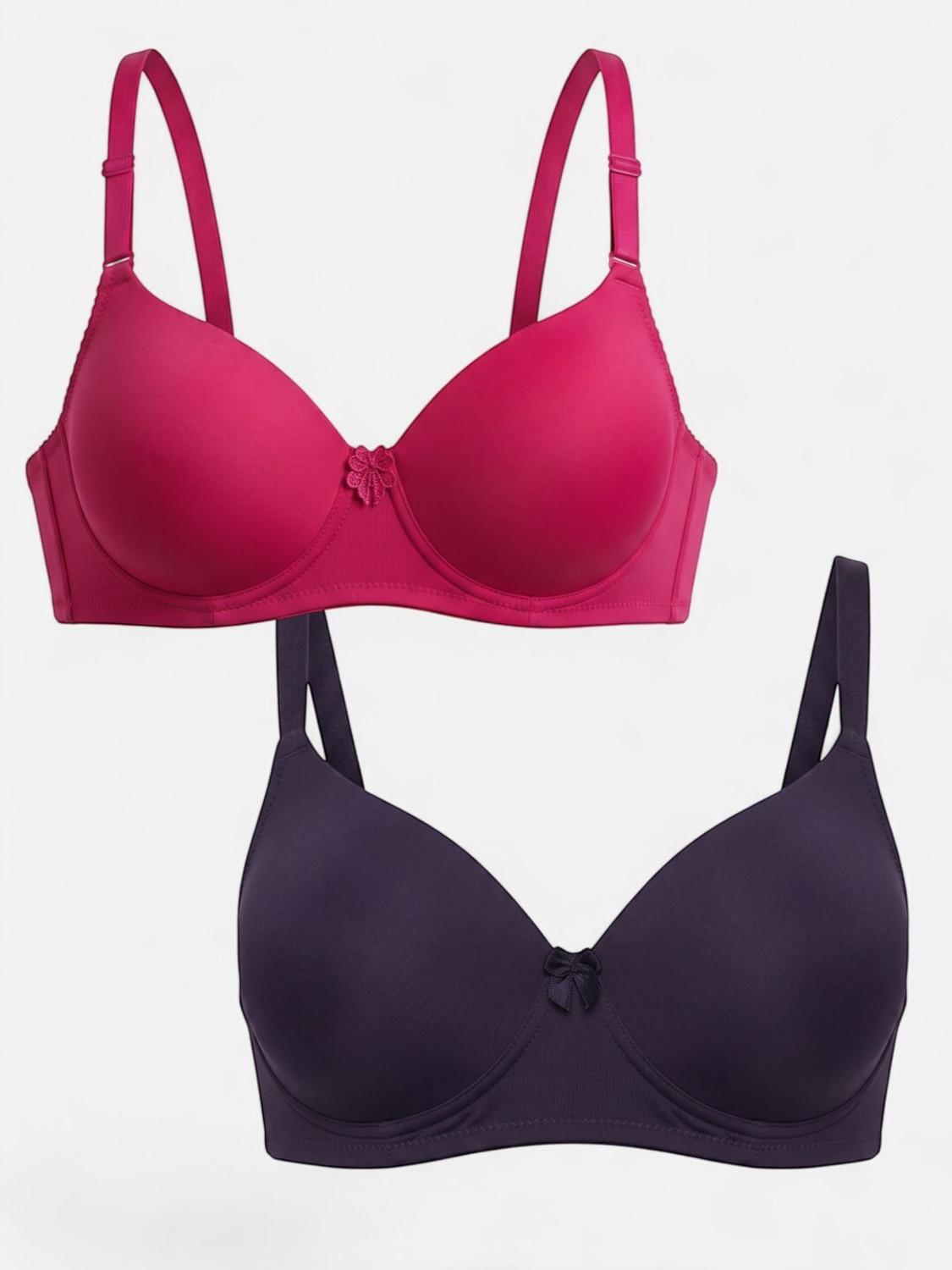 Image of Dressberry Women T-Shirt Lightly Padded Bra (Red)