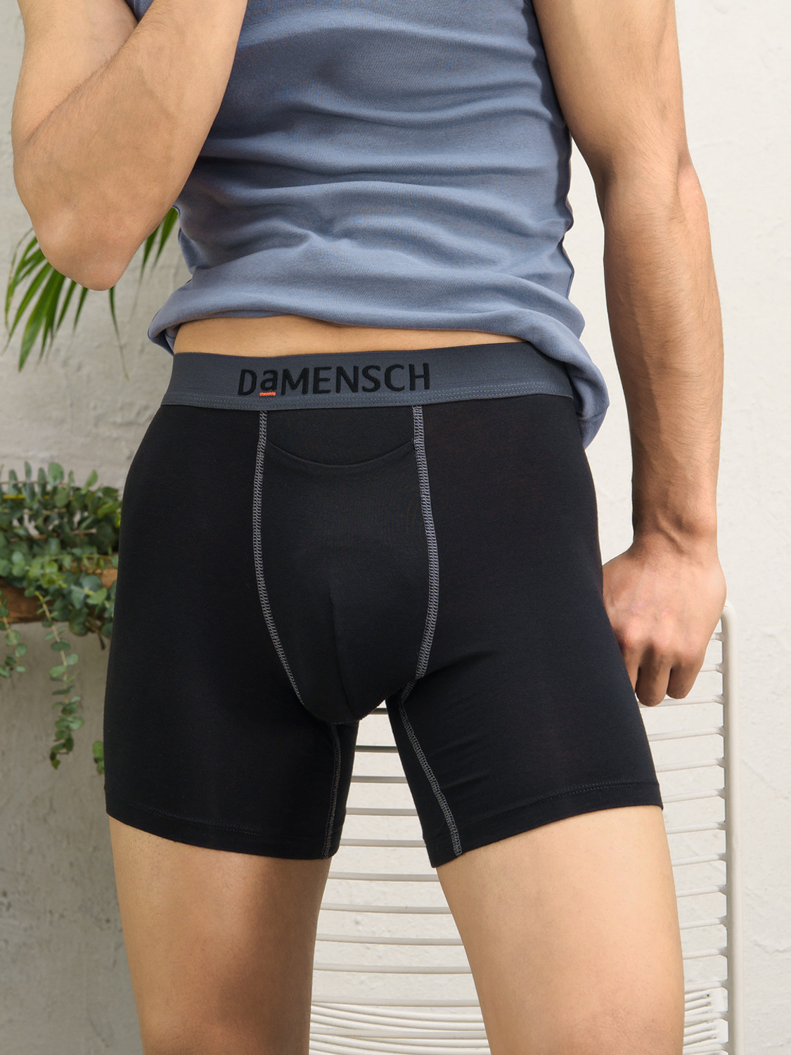 Image of Damensch Pack of 2 Deo-Soft Deodorizing V Shape Solid Men Brief