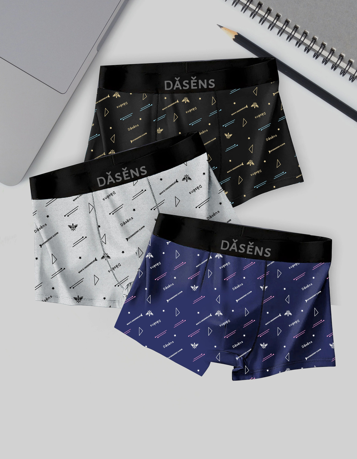 Image of Dasens Pack of 3 Solid Men Trunk