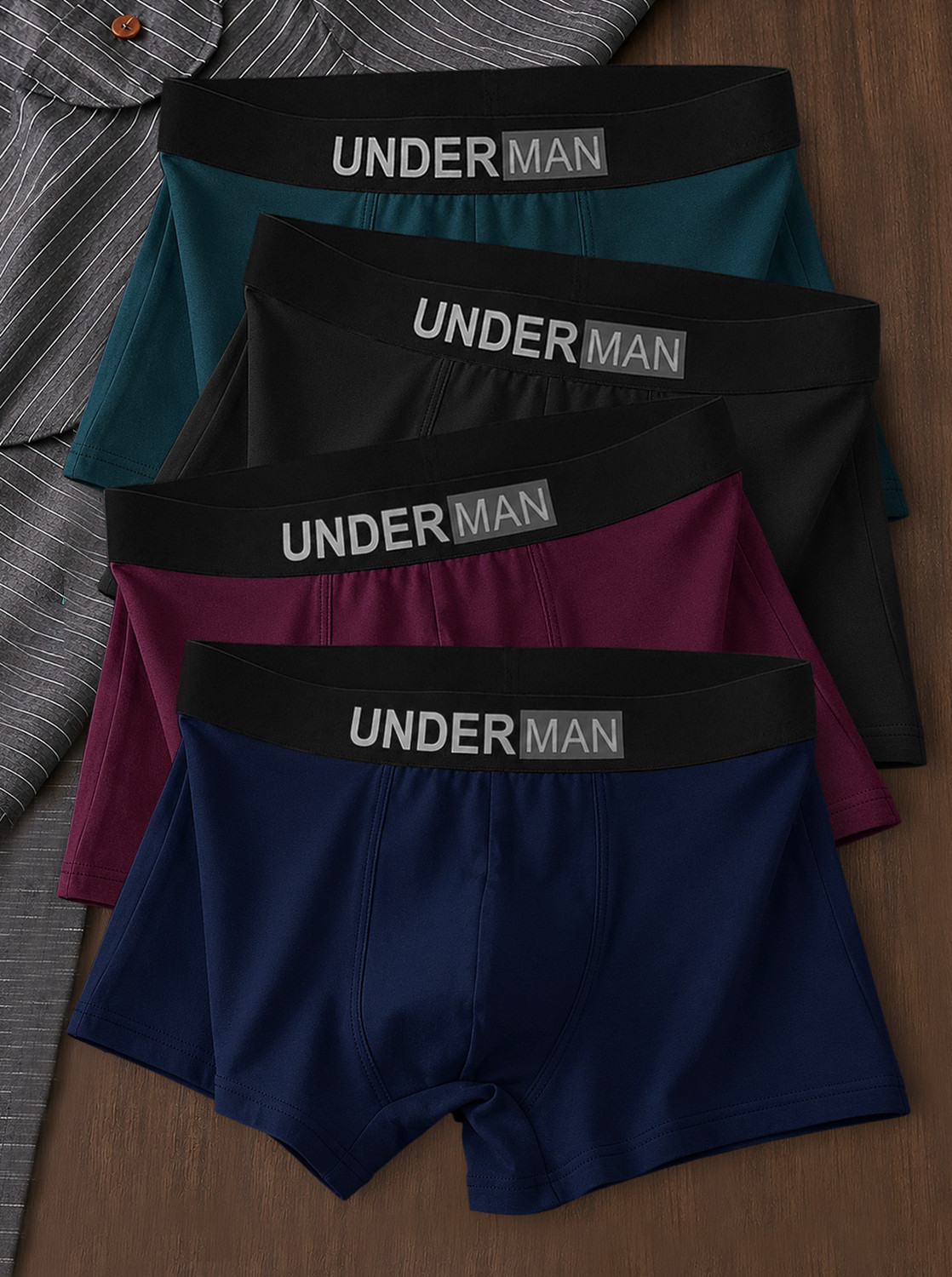 Image of Dasens Pack of 3 Solid Men Trunk