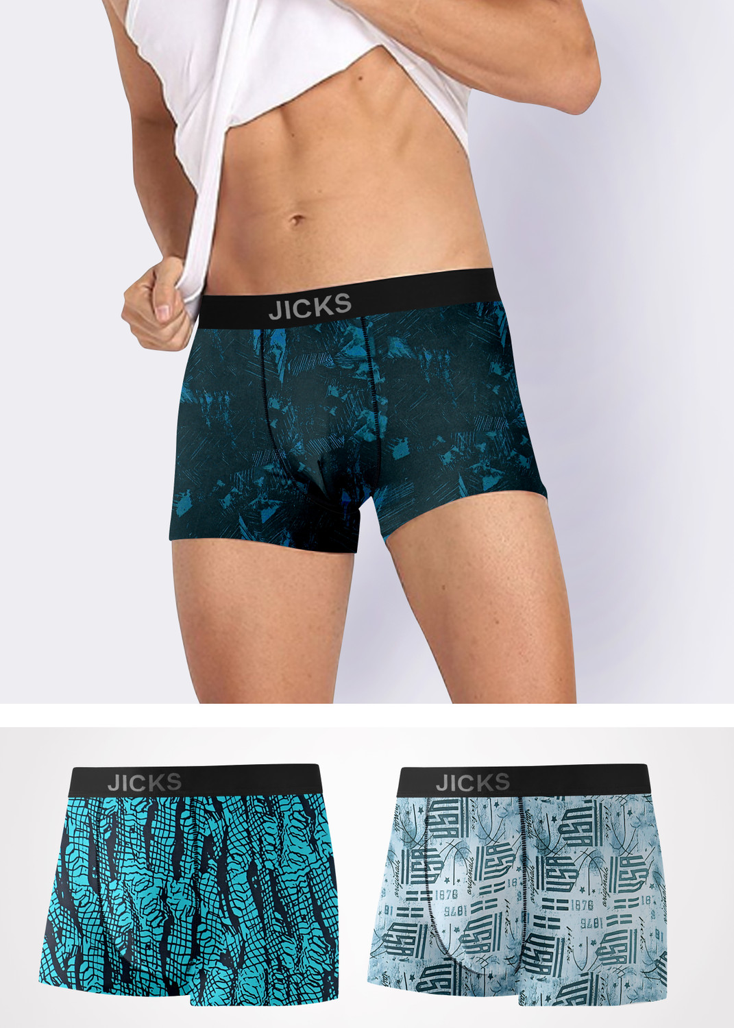 Image of Dasens Pack of 3 Solid Men Trunk