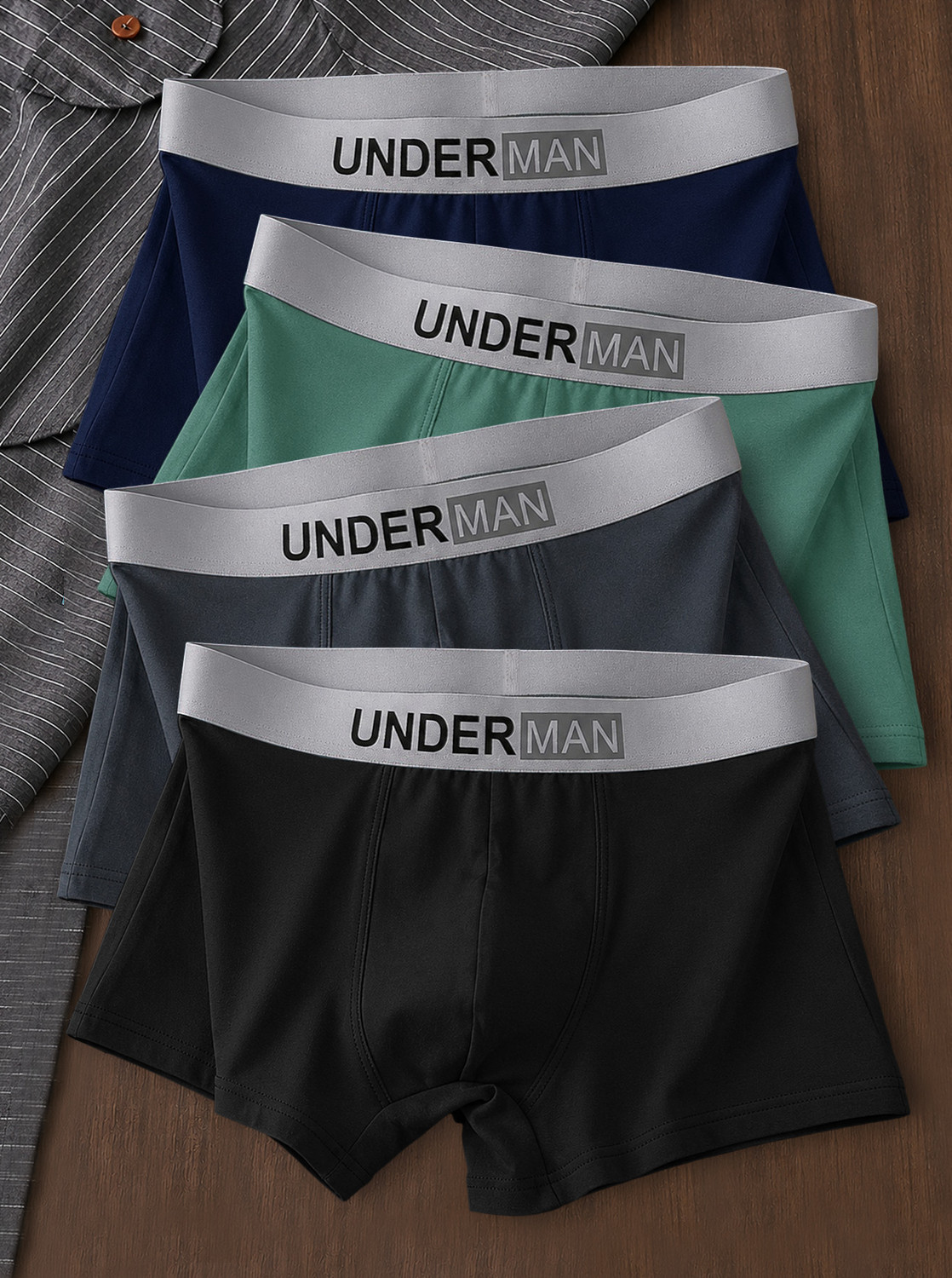 Image of Dasens Pack of 3 Solid Men Trunk