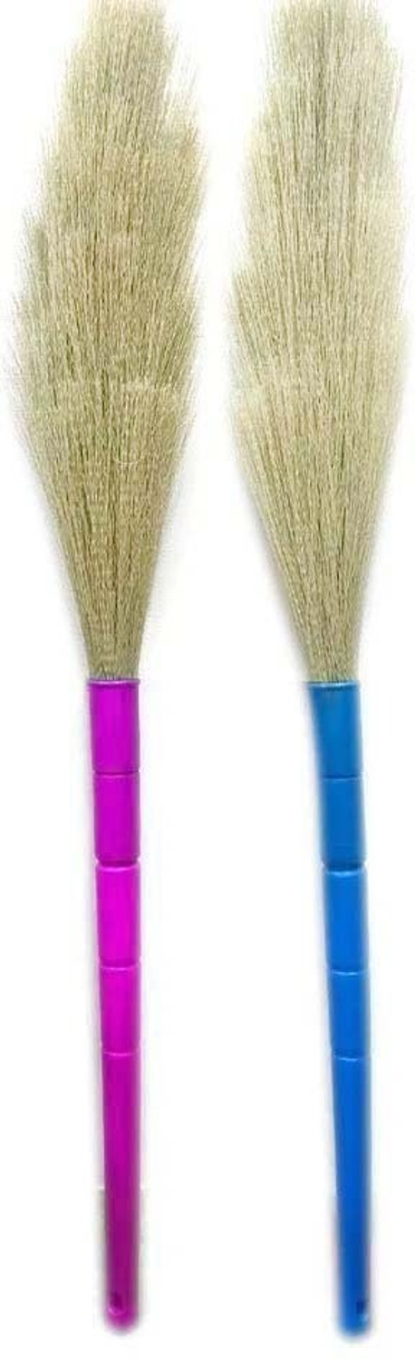 Image of DustOut Washable Broom Plastic Dry Broom (Multicolor, 2 Units)