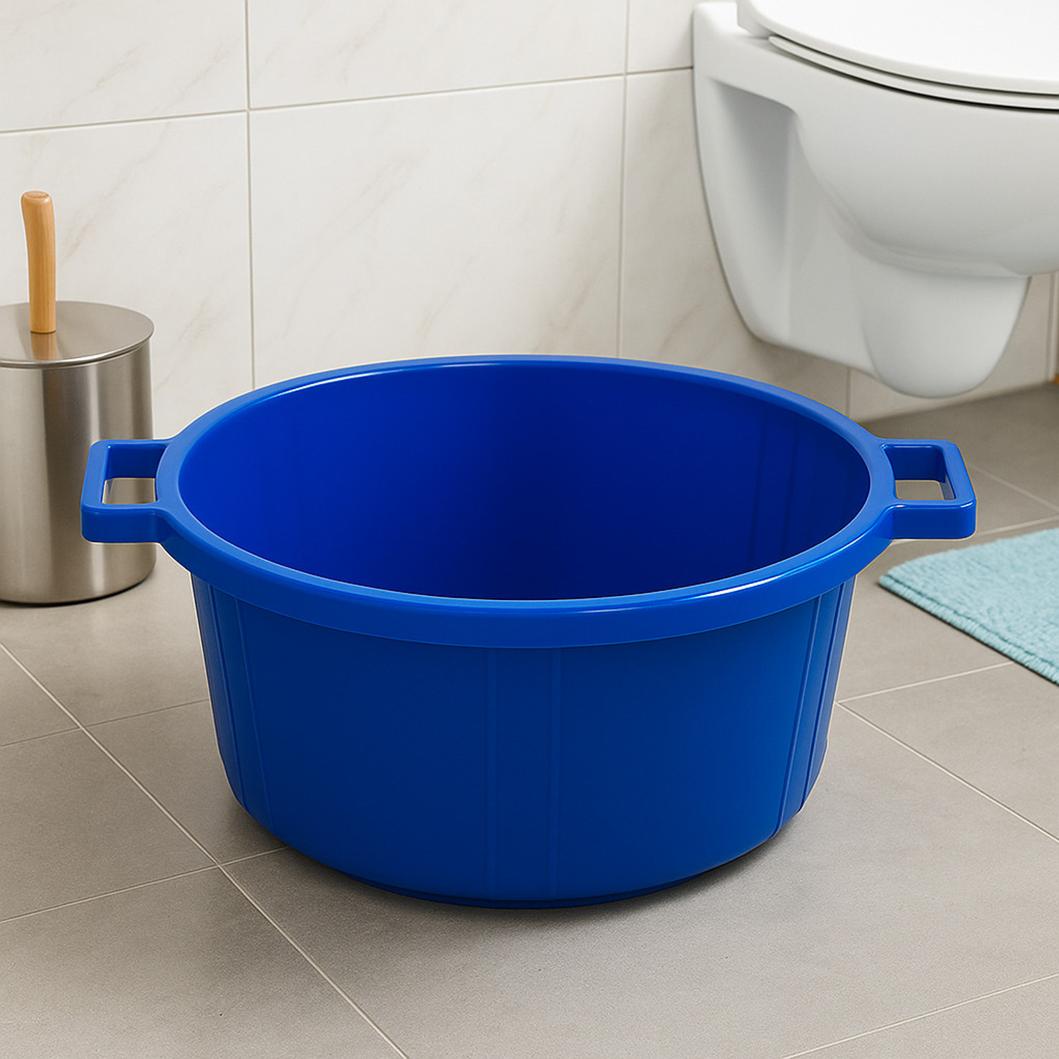 Image of balajiindustry Bucket for Bathroom 25 Litre - Large Plastic Tub Bucket with Handles 25 L Plastic Bucket (Blue)