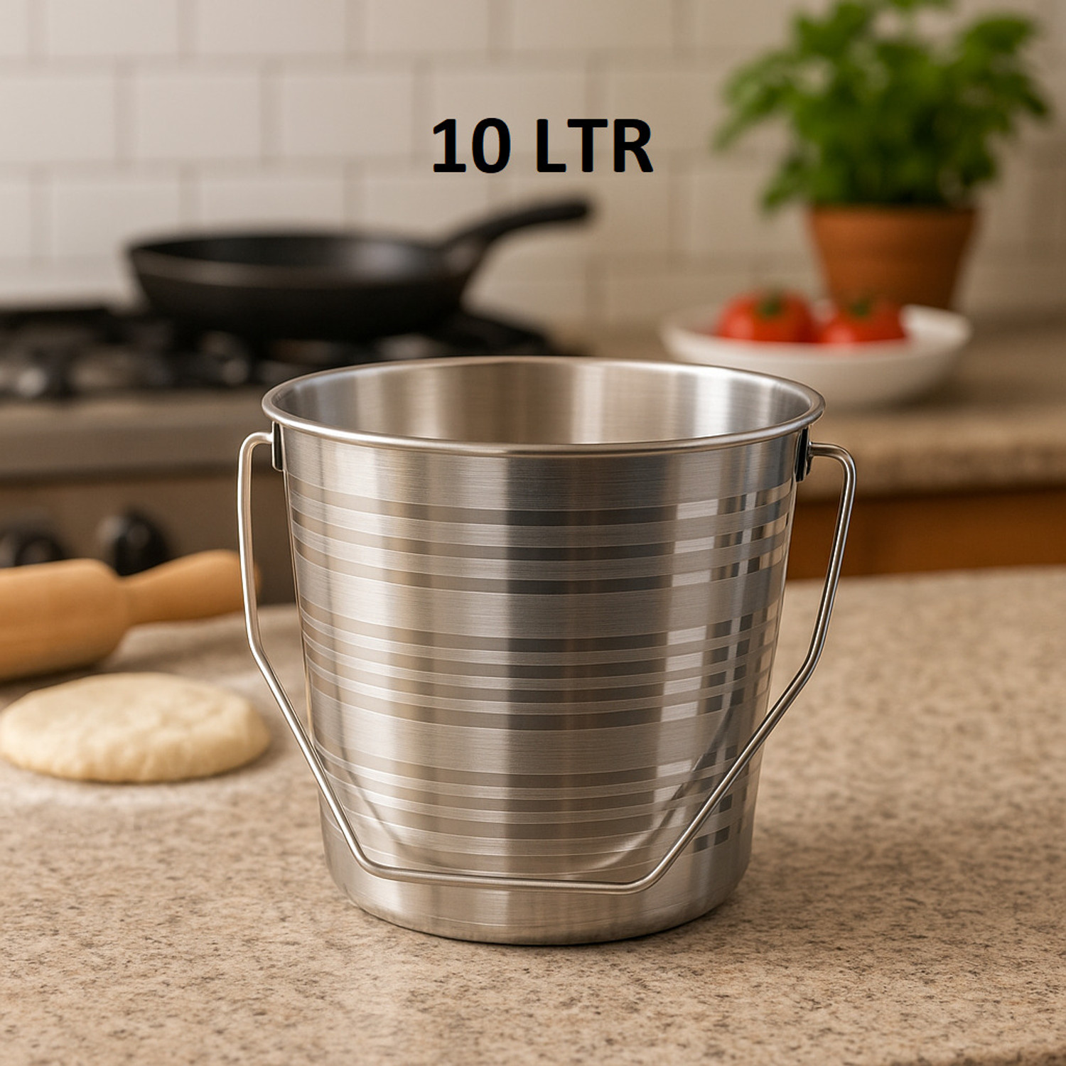 Image of balajiindustry Bucket for Bathroom 25 Litre - Large Plastic Tub Bucket with Handles 25 L Plastic Bucket (Blue)