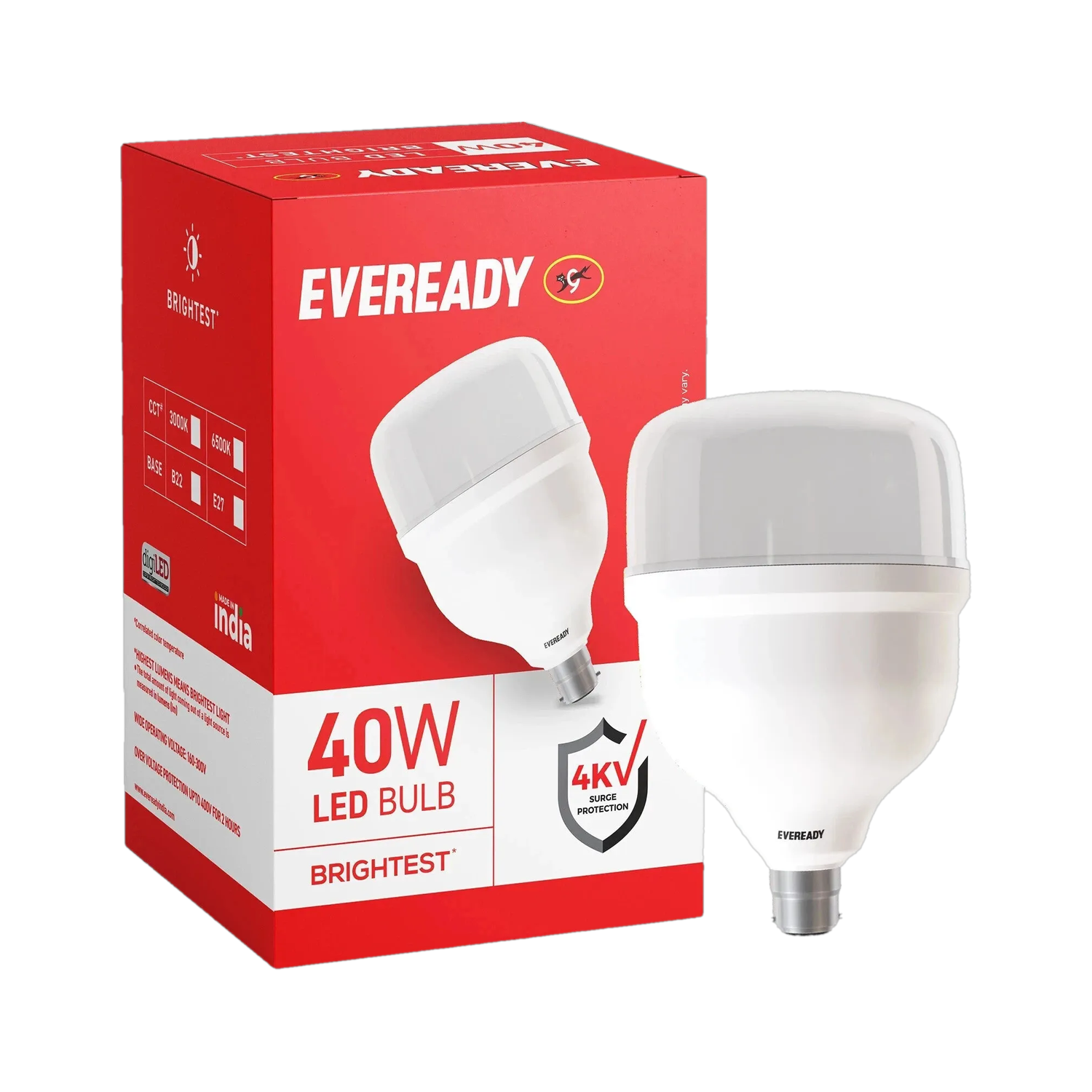 EVEREADY 40 W Standard B22 LED Bulb