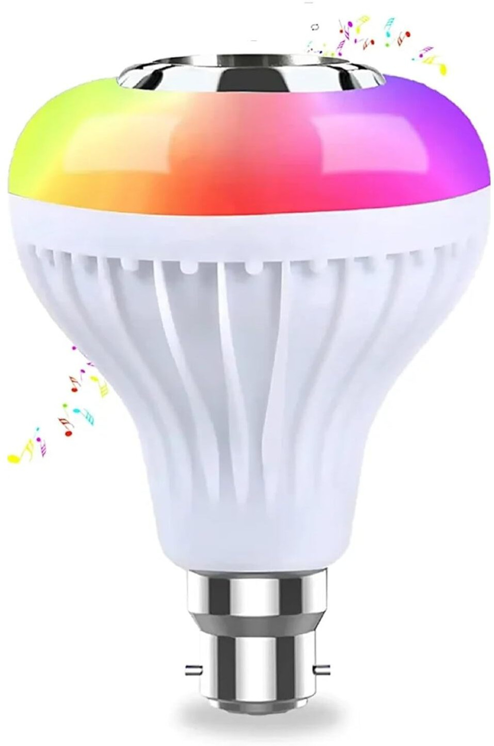 Image of REXBURG 220 W Bluetooth Round B24 LED Bulb (Multicolor, RGB, Red, Pink, Purple, Green, Gold)