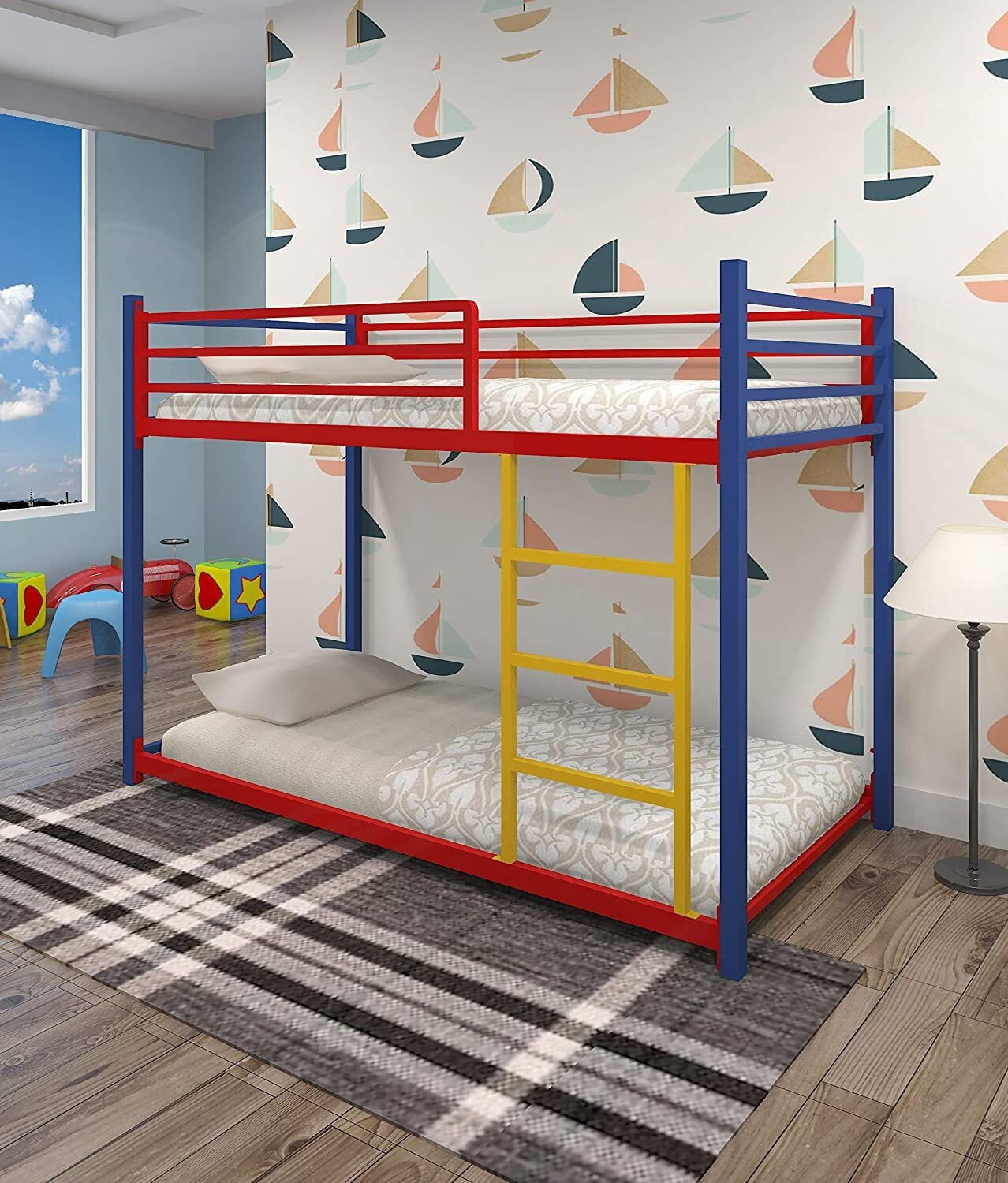 Steelwell Trio Bunk Bed – Junior/Adult, Guard Rail & Ladder