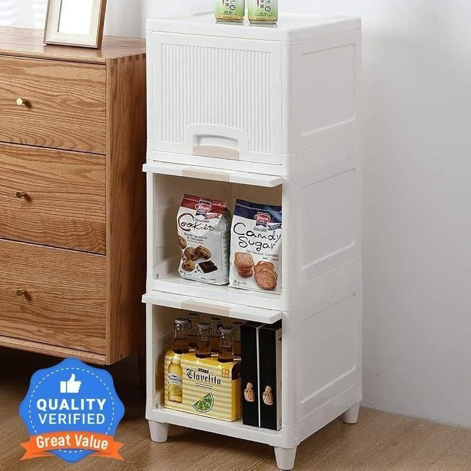 Zeekty Chest of Drawers : Versatile Drawer Storage Organizer & Organisers Storage Box Plastic Free Standing Chest of Drawers