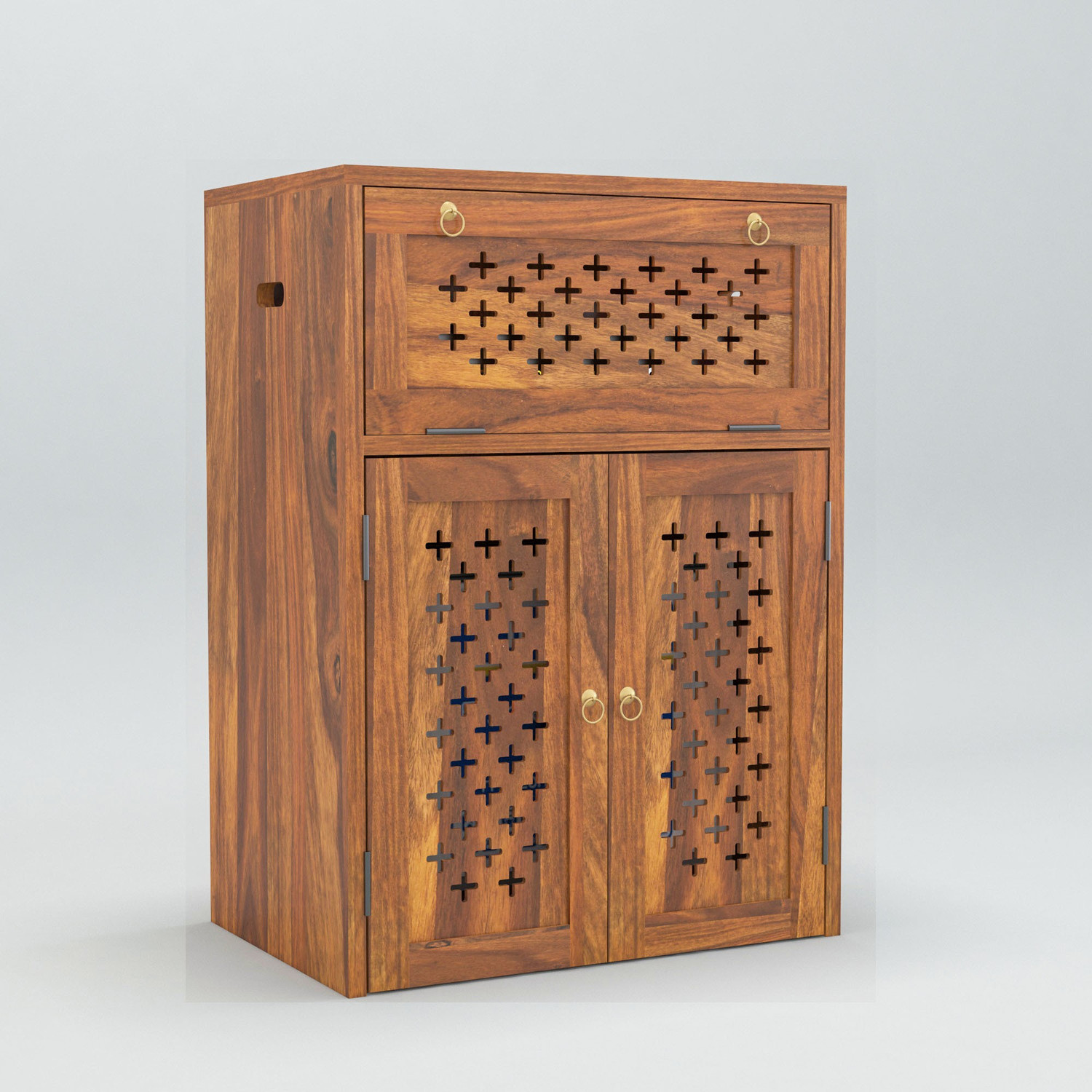 Custom Decor Sheesham Wood Inverter Battery Cabinet Solid Wood