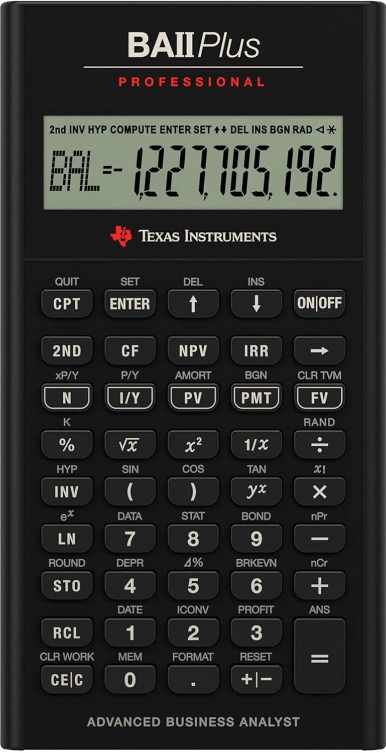 TEXAS INSTRUMENTS BA II Plus Professional BA II Plus Professional Financial  Calculator