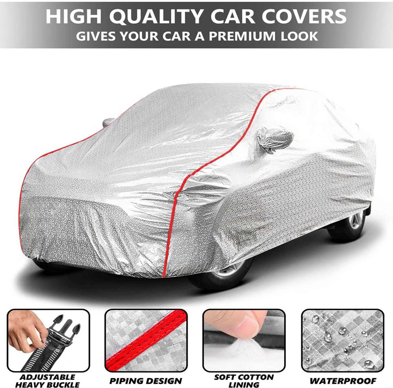 Image of TAXZONE Mahindra XUV 3XO Body Cover (Silver, For 2024, 2024 Models)