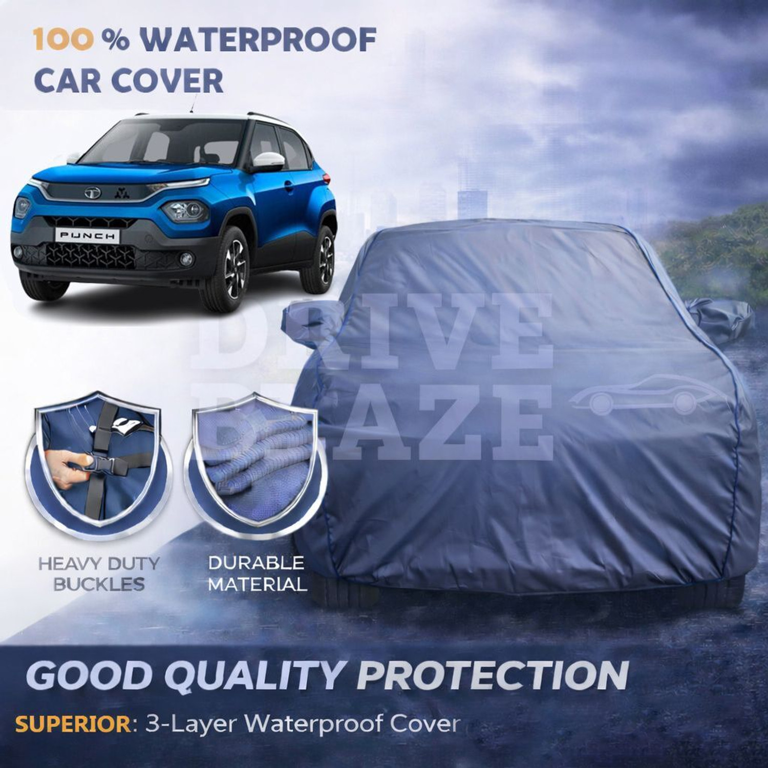 Image of TAXZONE Mahindra XUV 3XO Body Cover (Silver, For 2024, 2024 Models)