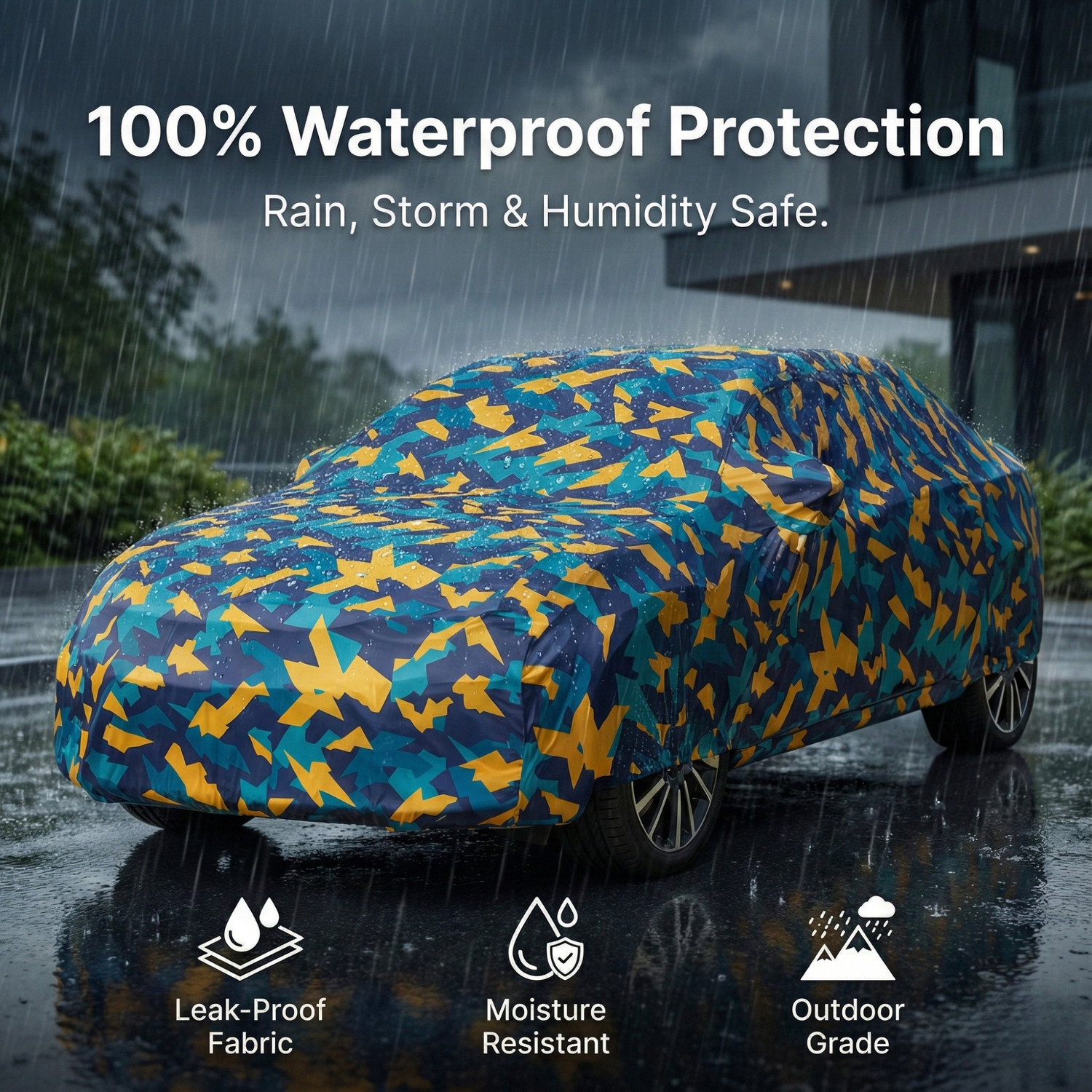 Image of DRINAY Honda Amaze Body Cover (Blue)