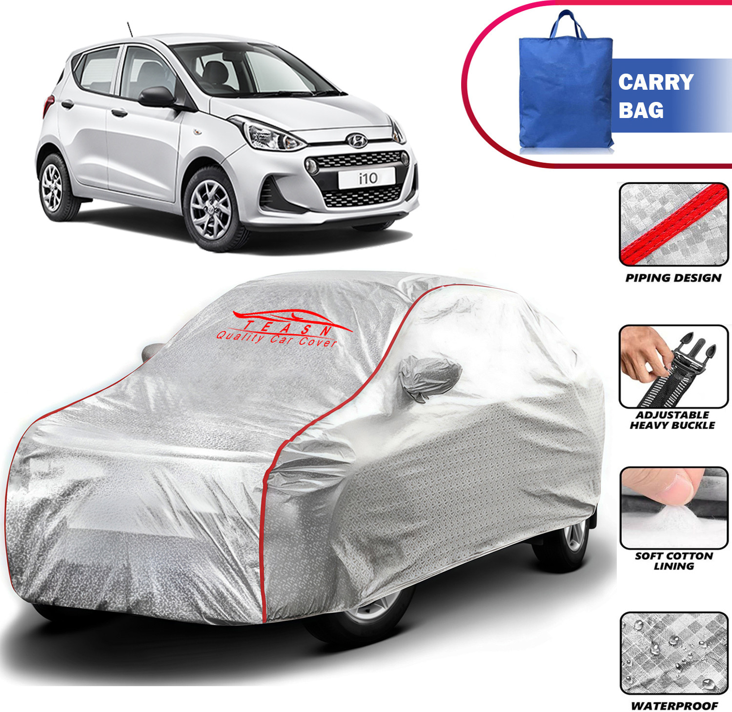 Image of TAXZONE Mahindra XUV 3XO Body Cover (Silver, For 2024, 2024 Models)