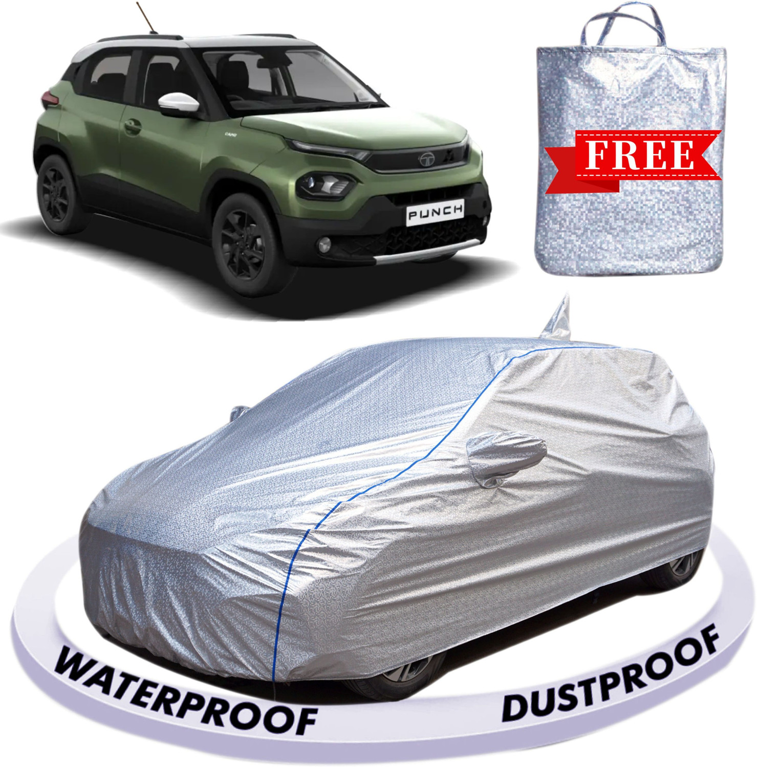 Image of TAXZONE Mahindra XUV 3XO Body Cover (Silver, For 2024, 2024 Models)