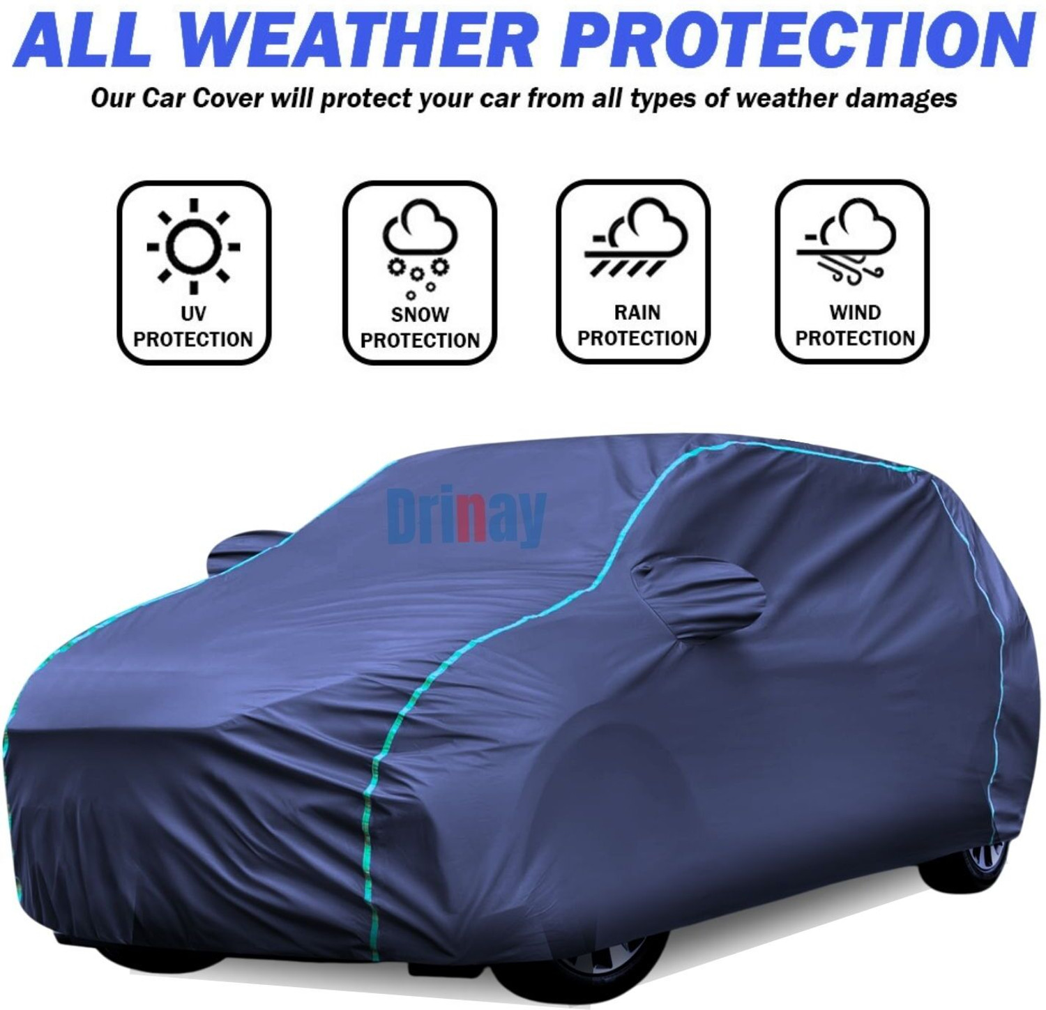 Image of DRINAY Honda Amaze Body Cover (Blue)