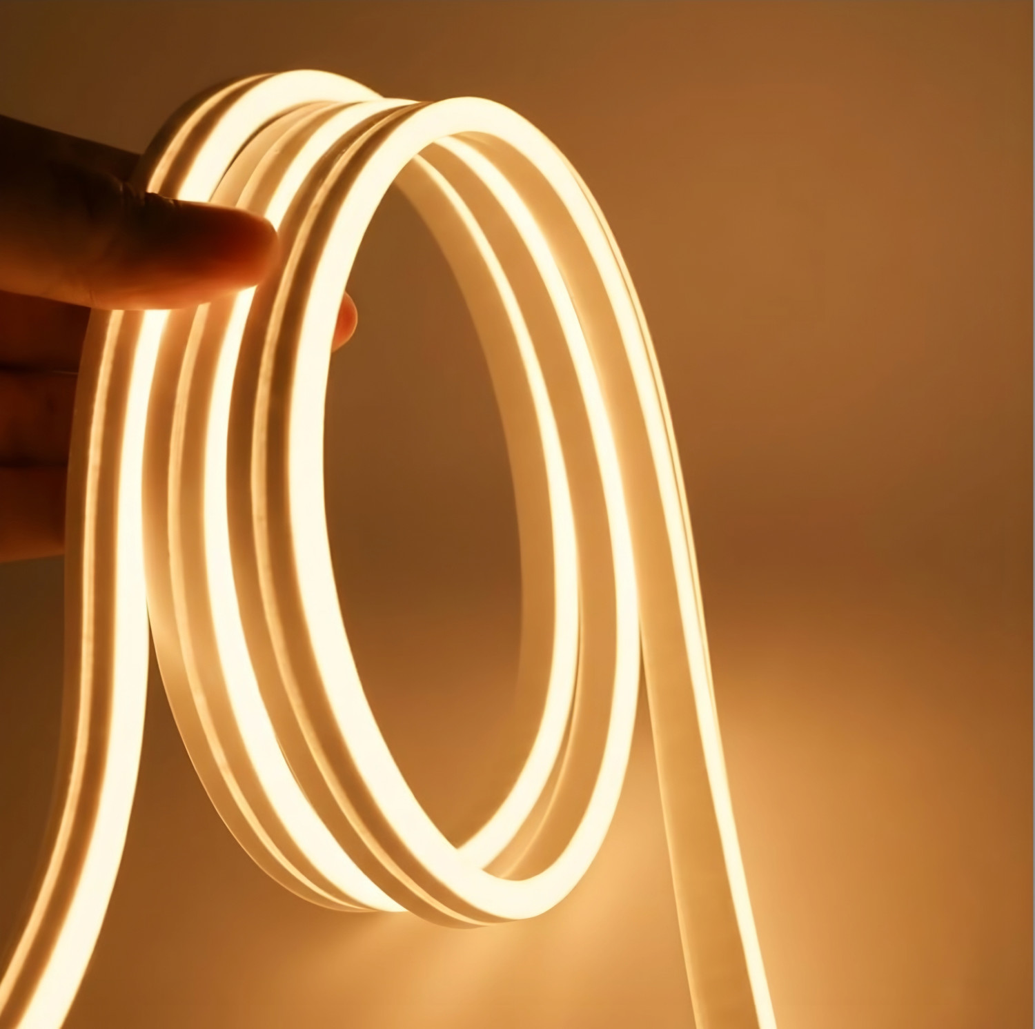 Image of Highglow 5 Meter Warm White Neon LED Strip Light | Flexible Waterproof Neon Light Car Fancy Lights (Red)