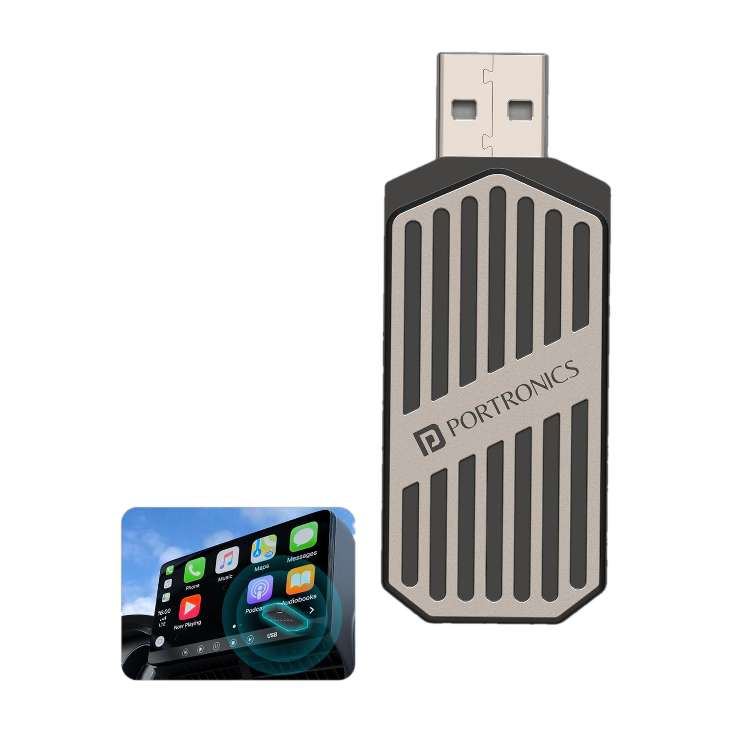 Portronics v5.0 Car Bluetooth Device with Audio Receiver