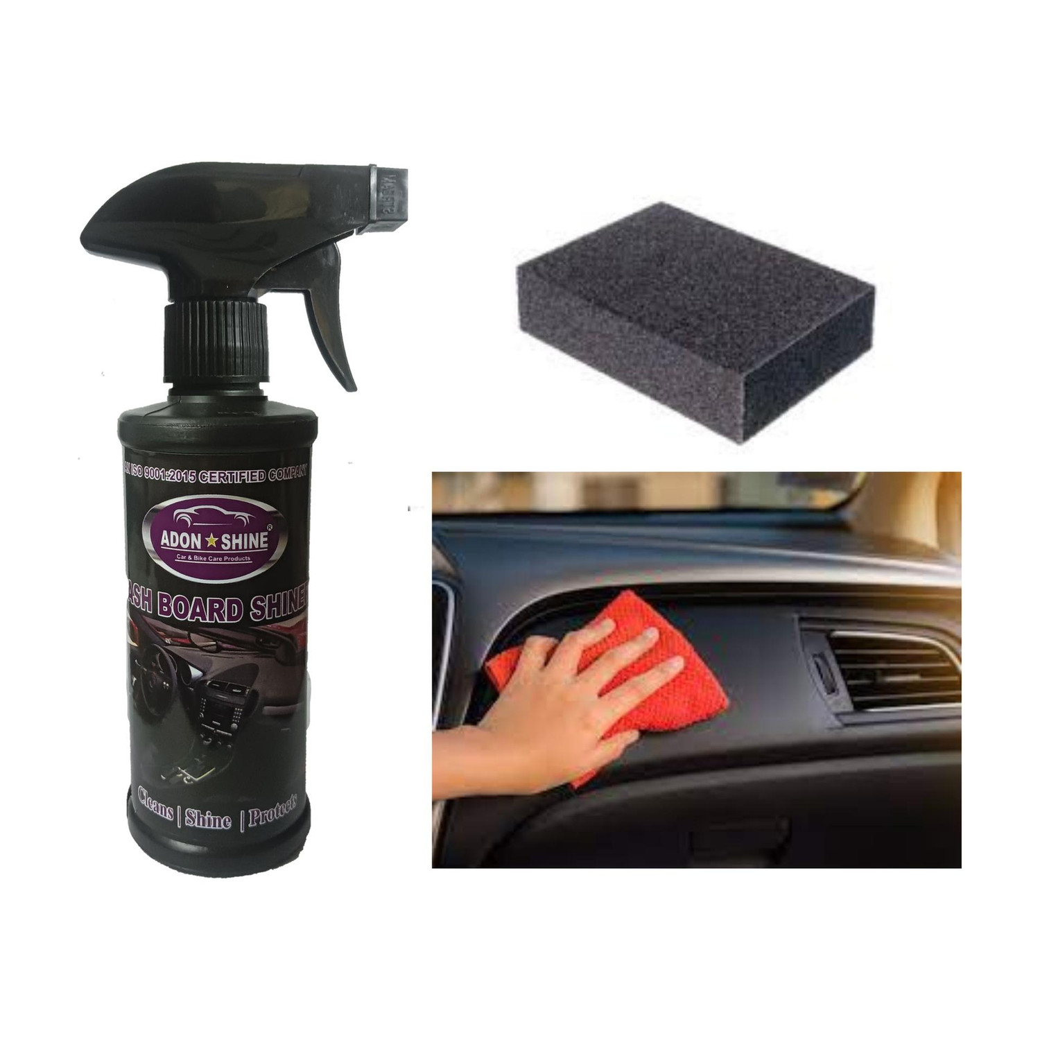 Image of PRIMEGIC Liquid Car Polish for Chrome Accent, Bumper, Dashboard, Exterior, Headlight, Leather, Metal Parts, Windscreen (300 ml)