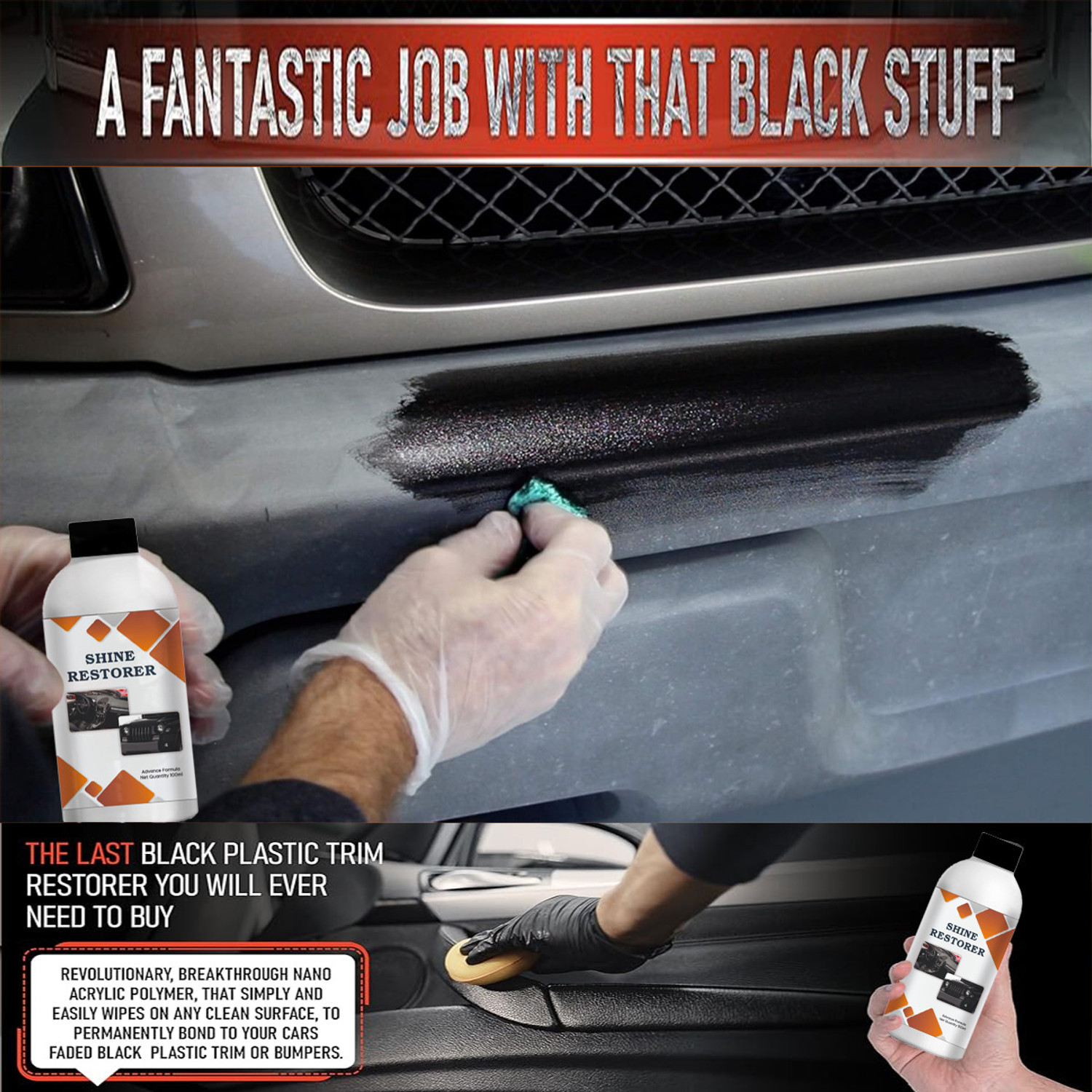 Image of PRIMEGIC Liquid Car Polish for Chrome Accent, Bumper, Dashboard, Exterior, Headlight, Leather, Metal Parts, Windscreen (300 ml)