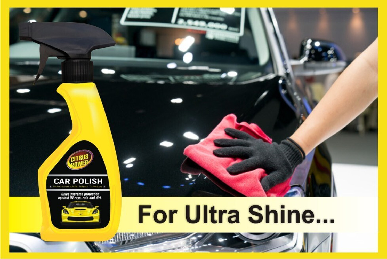 Image of PRIMEGIC Liquid Car Polish for Chrome Accent, Bumper, Dashboard, Exterior, Headlight, Leather, Metal Parts, Windscreen (300 ml)