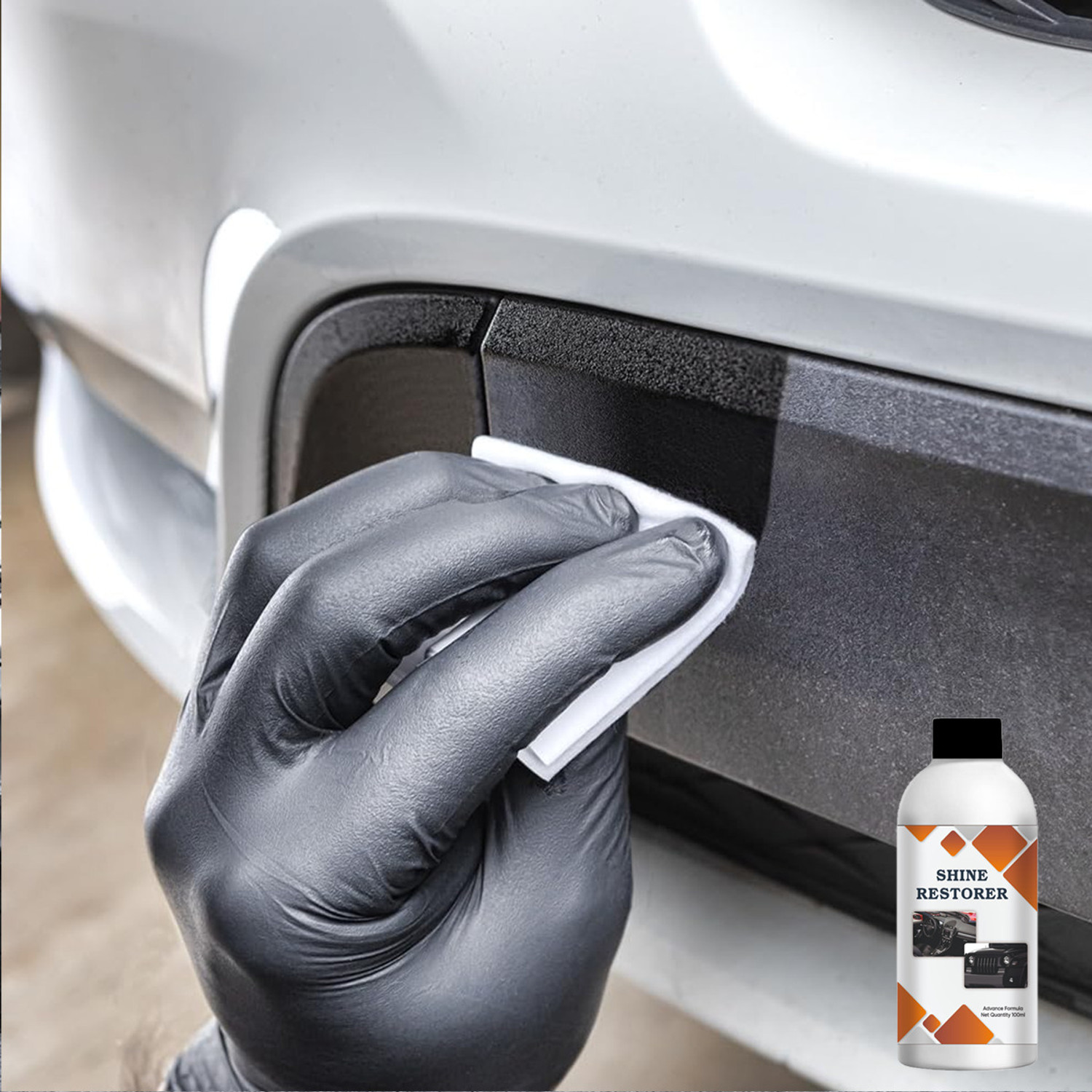 Image of PRIMEGIC Liquid Car Polish for Chrome Accent, Bumper, Dashboard, Exterior, Headlight, Leather, Metal Parts, Windscreen (300 ml)