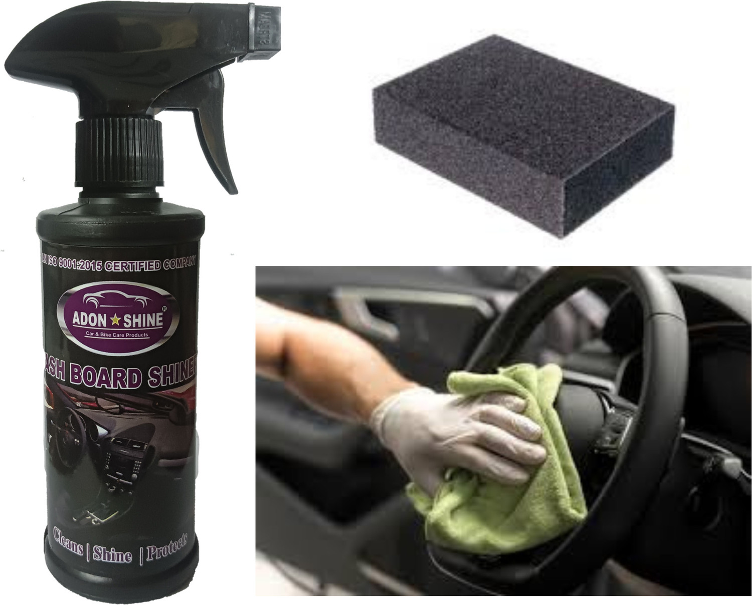 Image of PRIMEGIC Liquid Car Polish for Chrome Accent, Bumper, Dashboard, Exterior, Headlight, Leather, Metal Parts, Windscreen (300 ml)