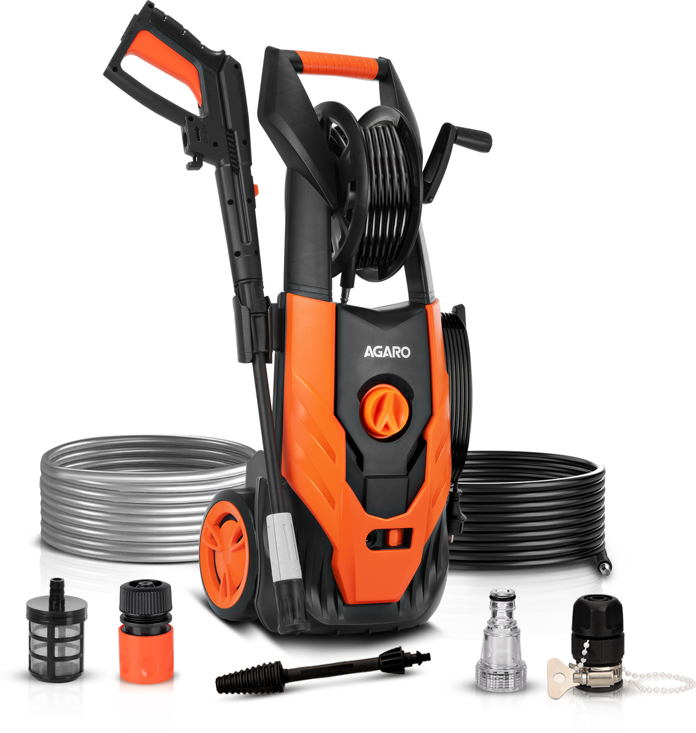 AGARO Royal Pressure Washer – Upright Design with Wheels for Car, Bike & Home