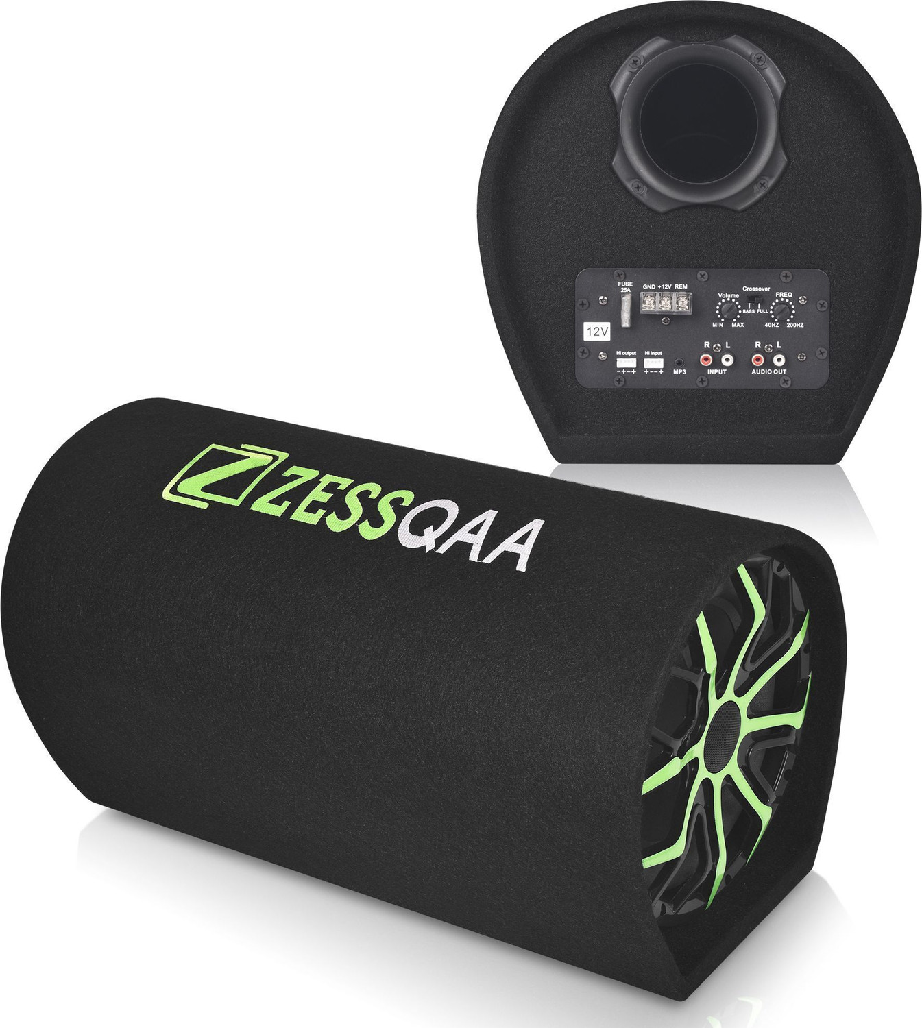 zessqaa ZQ-1001BST 10 Inch Active Bass Tube with Inbuilt Amplifier 5200 W Subwoofer