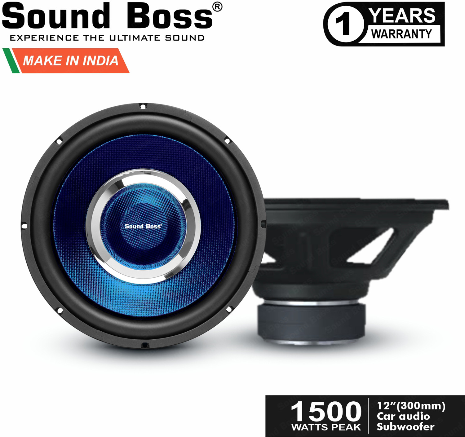 Image of BASPRO SW-1201 12 inch Subwoofer Black CD line Cone for Automotive and Home Bass Audio Systems Subwoofer (Powered , RMS Power: 200 W)