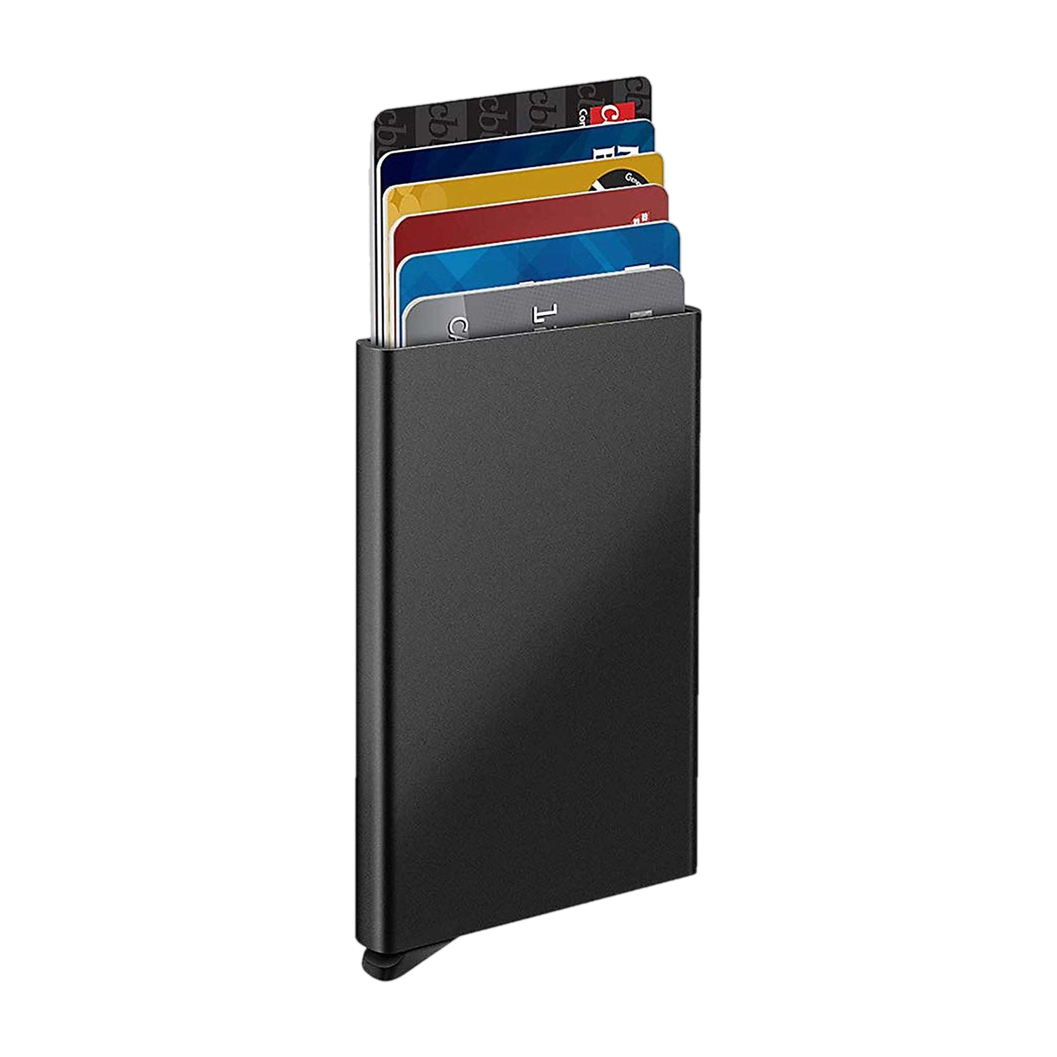 StealODeal Black Automatic Pop Up Slim Aluminium Debit/Credit 6 Card H