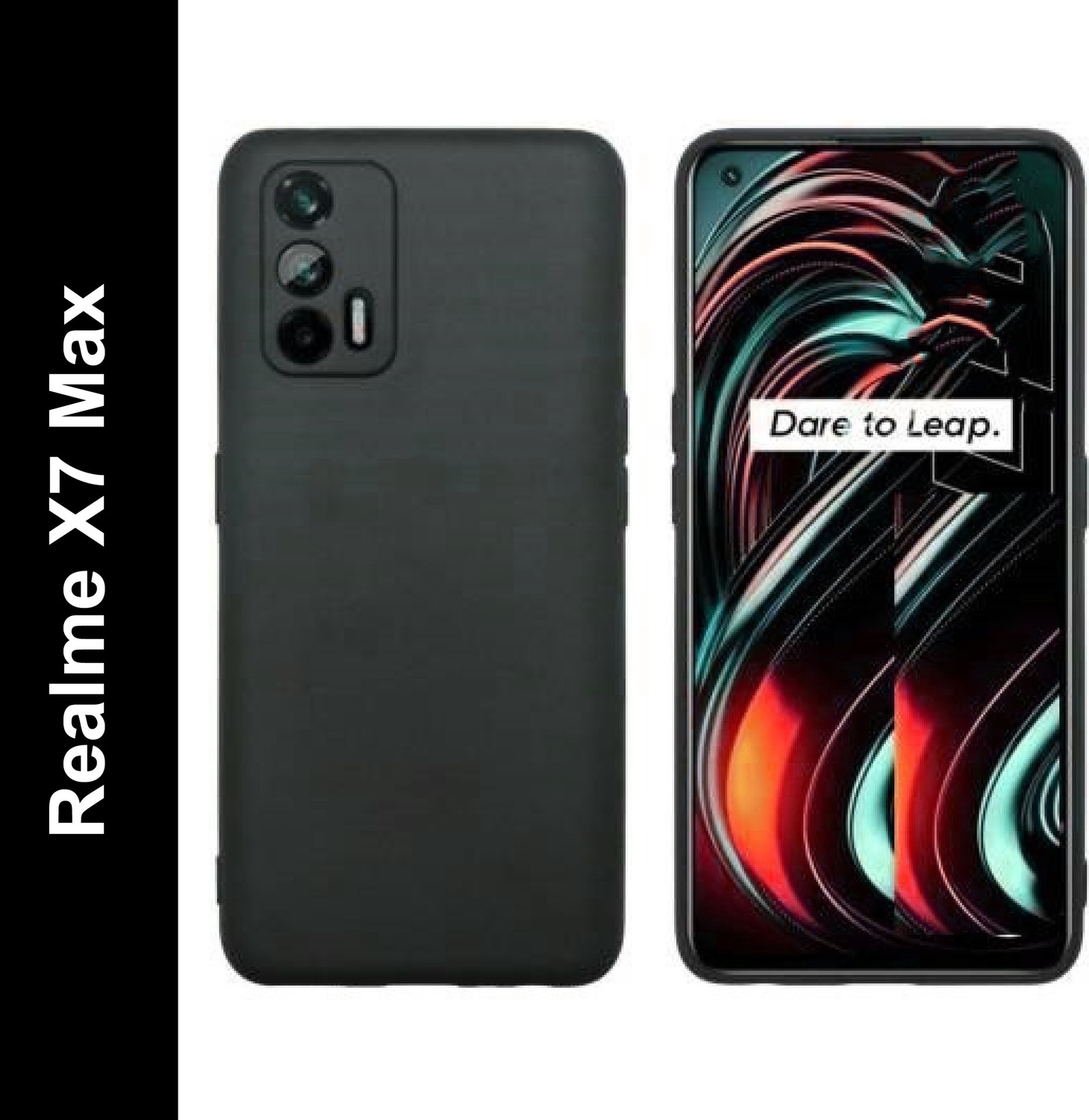 Lilliput Back Cover for Realme X7 Max  (Black)