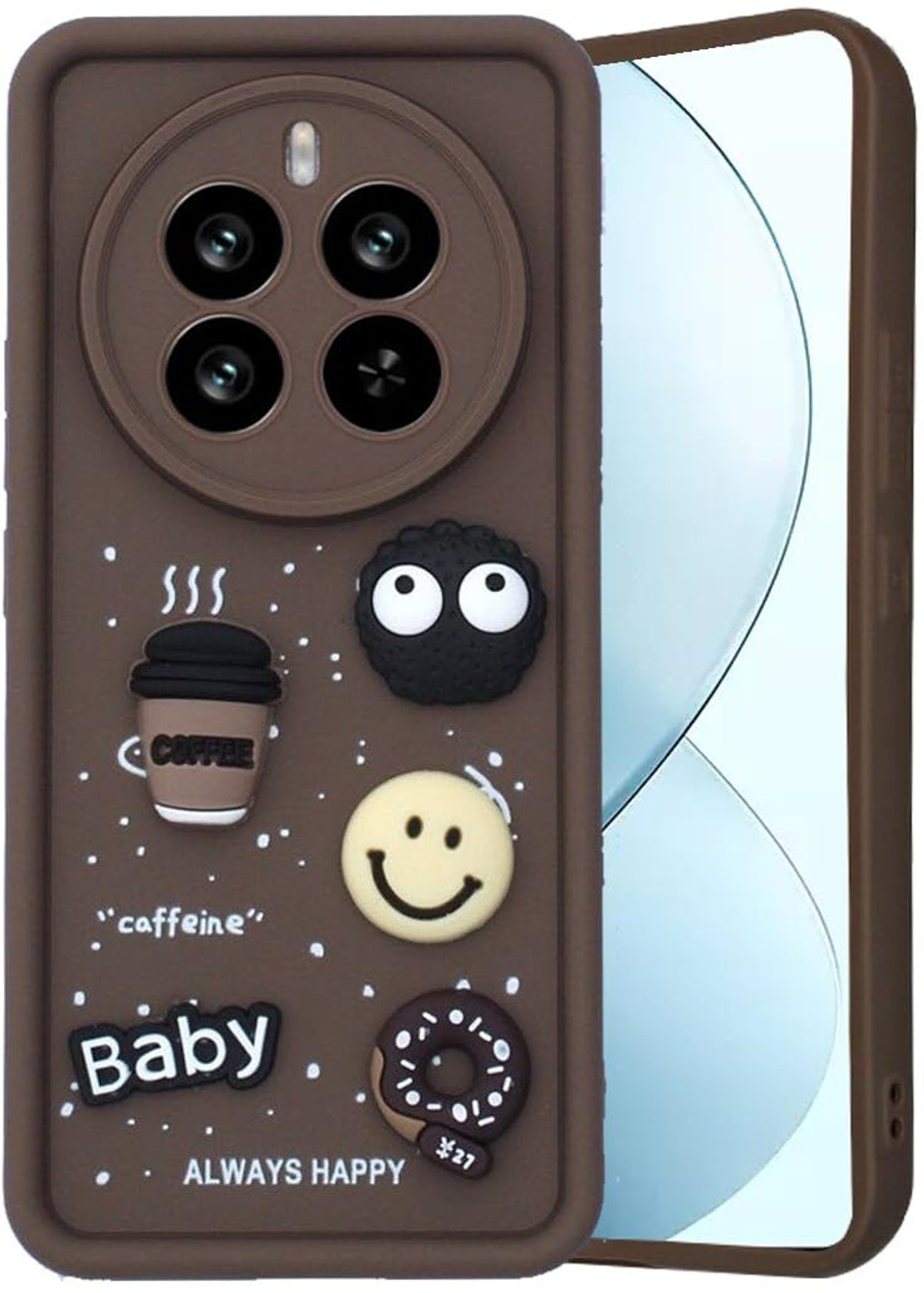 Image of YuniKase Back Cover for REALME 13 PRO PLUS 5G (Brown, Shock Proof, Rubber, Pack of: 1)