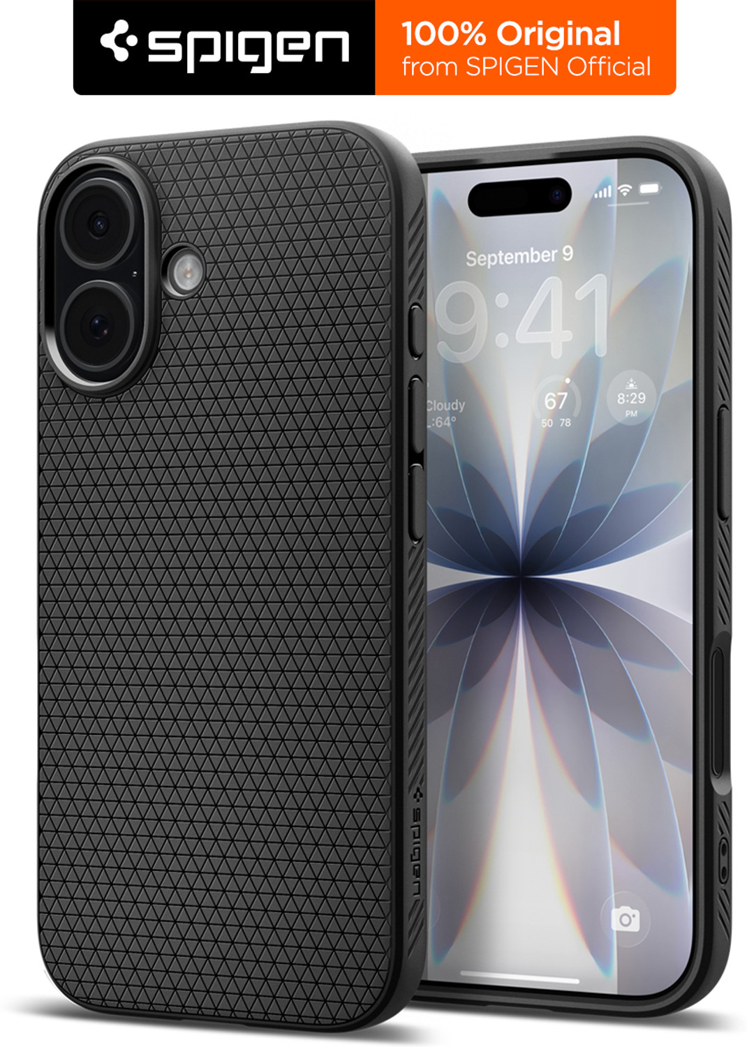 Liquid Air Back Cover for iPhone 17 (Black, Shock Proof, Thermoplastic