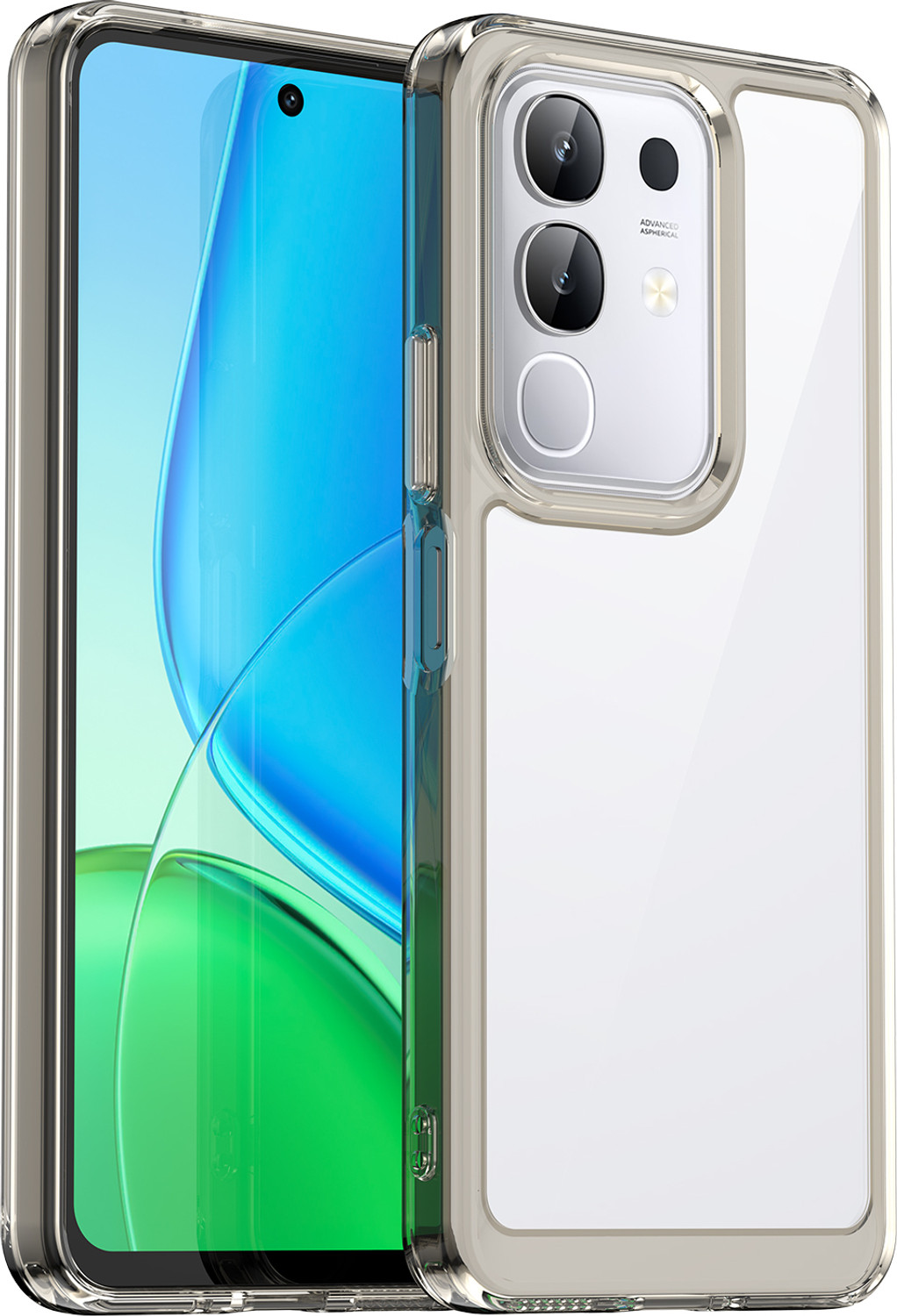 Image of Casener Back Cover for vivo T4x 5G (Beige, Transparent, Shock Proof, Thermoplastic Polyurethane, Pack of: 1)