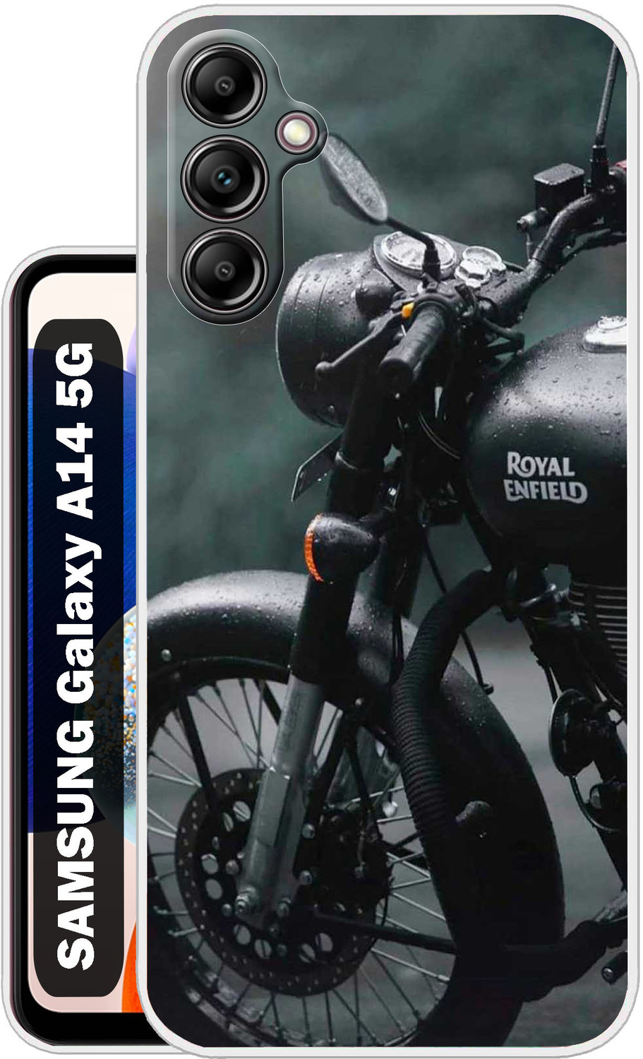 Image of Casekoo - IN CASEKOO IN LOVE Back Cover for Samsung Galaxy A14 5G (Black, Grip Case, Silicon, Pack of: 1)