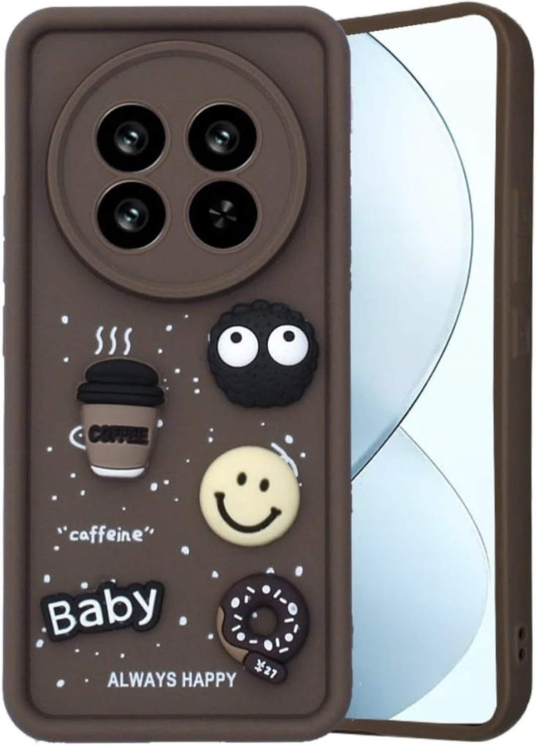 Image of YuniKase Back Cover for REALME 13 PRO PLUS 5G (Brown, Shock Proof, Rubber, Pack of: 1)