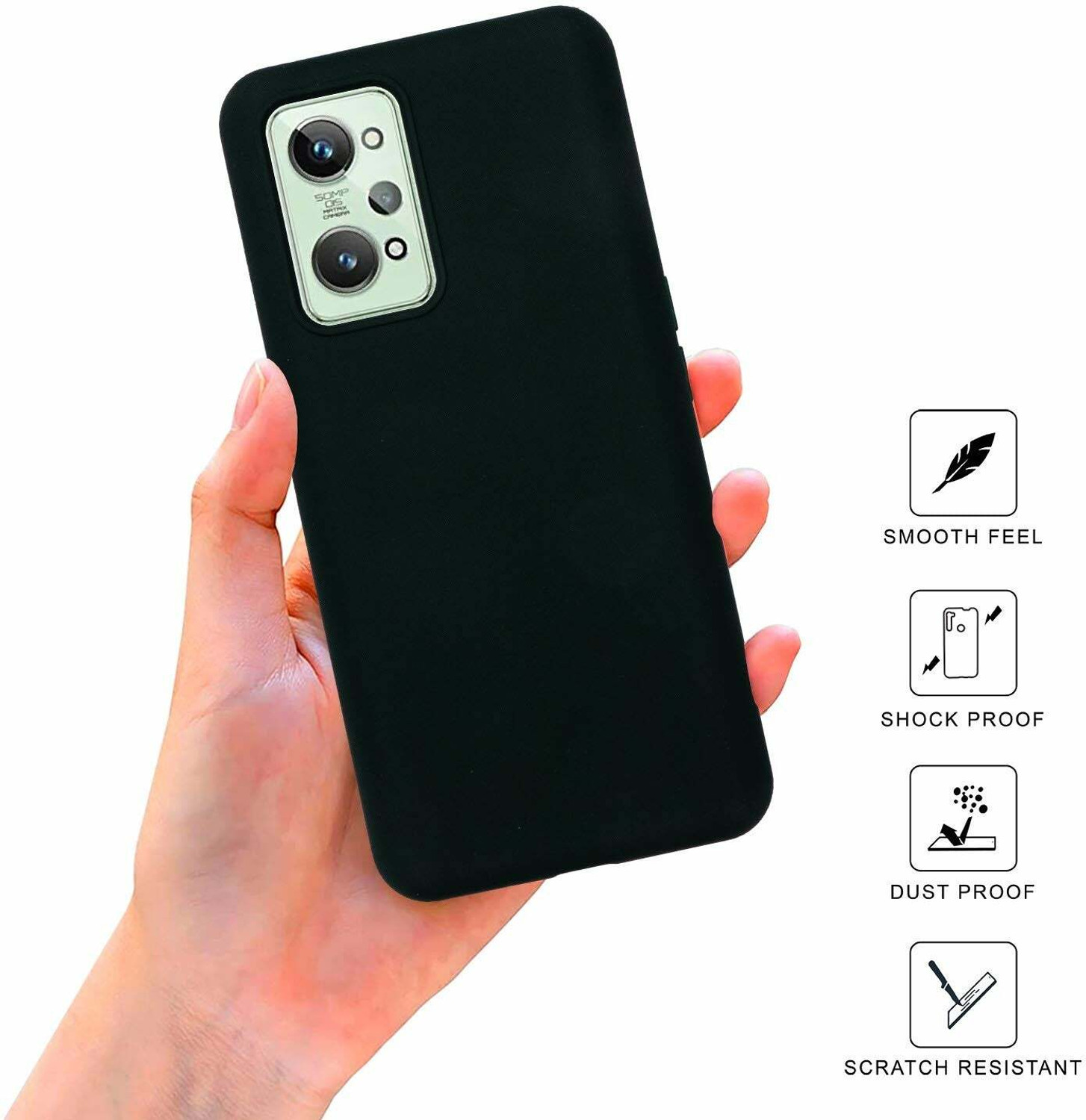 Image of Sprig Liquid Silicone Back Cover for realme GT Neo 3T 5G, GT Neo 3T, 3T
